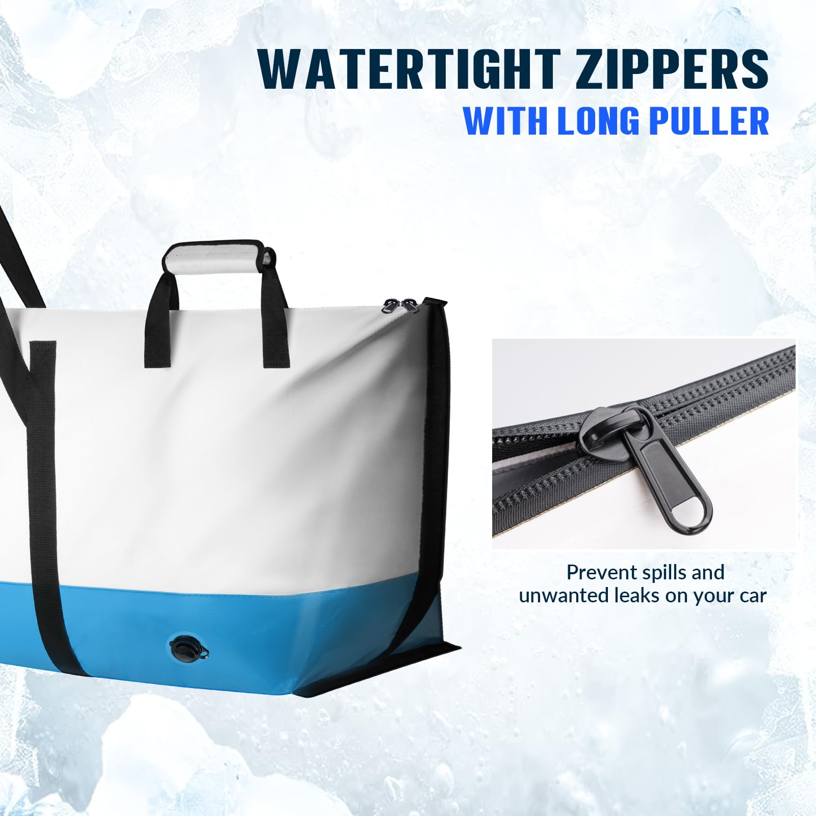 THKFISH 60x20x9in Insulated Fish Cooler Bag - Waterproof Kill Bag for Fresh Caught Fish, Ideal for Fishing Trips and Boat Outings
