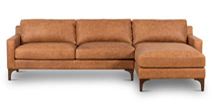 Sorrento Right Facing Sectional Sofa - Modern L-Shaped Couch with Reversible Chaise for Living Room, Family Room & Home Theater
