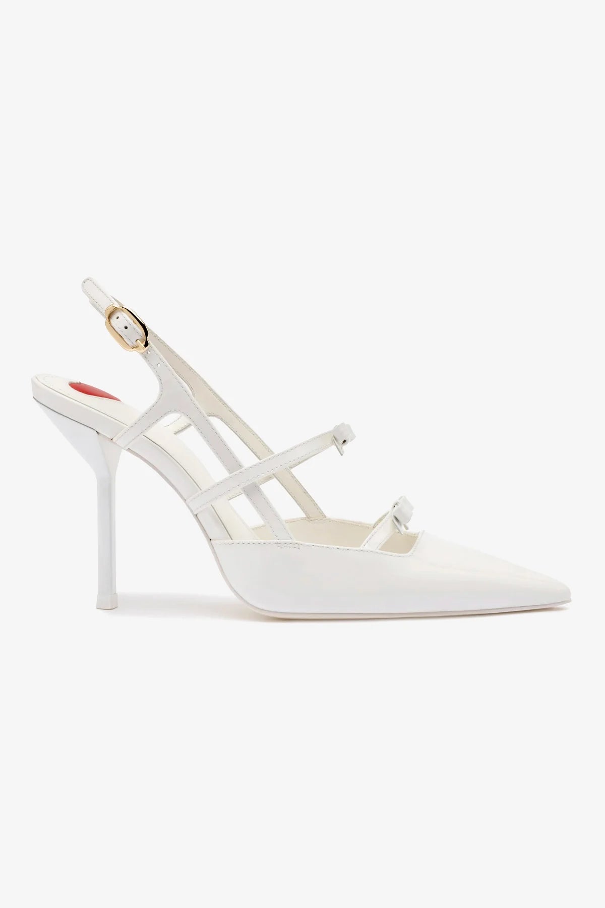 Brooks White Patent Leather Pump Shoes for Women | Comfortable Heels for Work, Party & Special Occasions