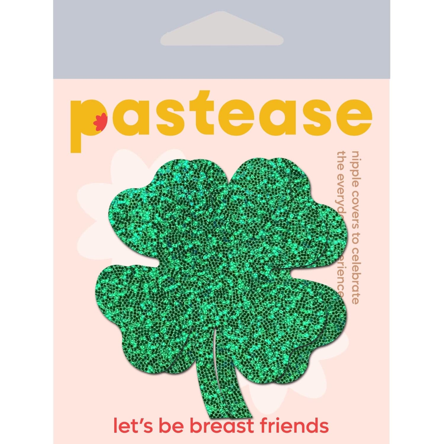 Pastease Holographic Green Clover Full Coverage Nail Stickers - Long-Lasting & Easy to Apply for St. Patrick's Day, Parties & Special Occasions