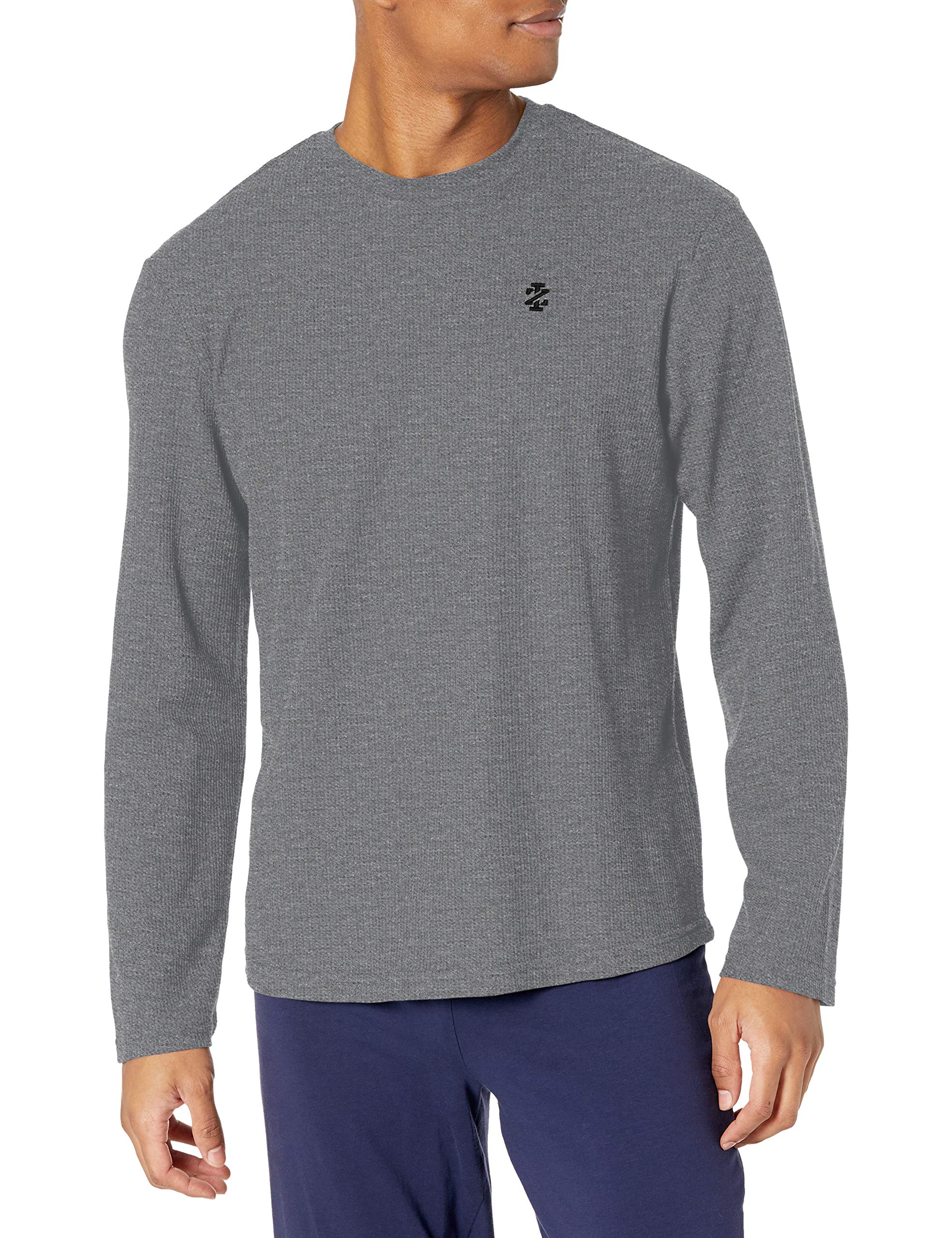 IZOD Men's Waffle Crew Neck Long Sleeve Thermal Shirt - Soft Cotton Blend for Winter Warmth & Layering | Perfect for Casual Wear, Outdoor Activities & Cold Weather