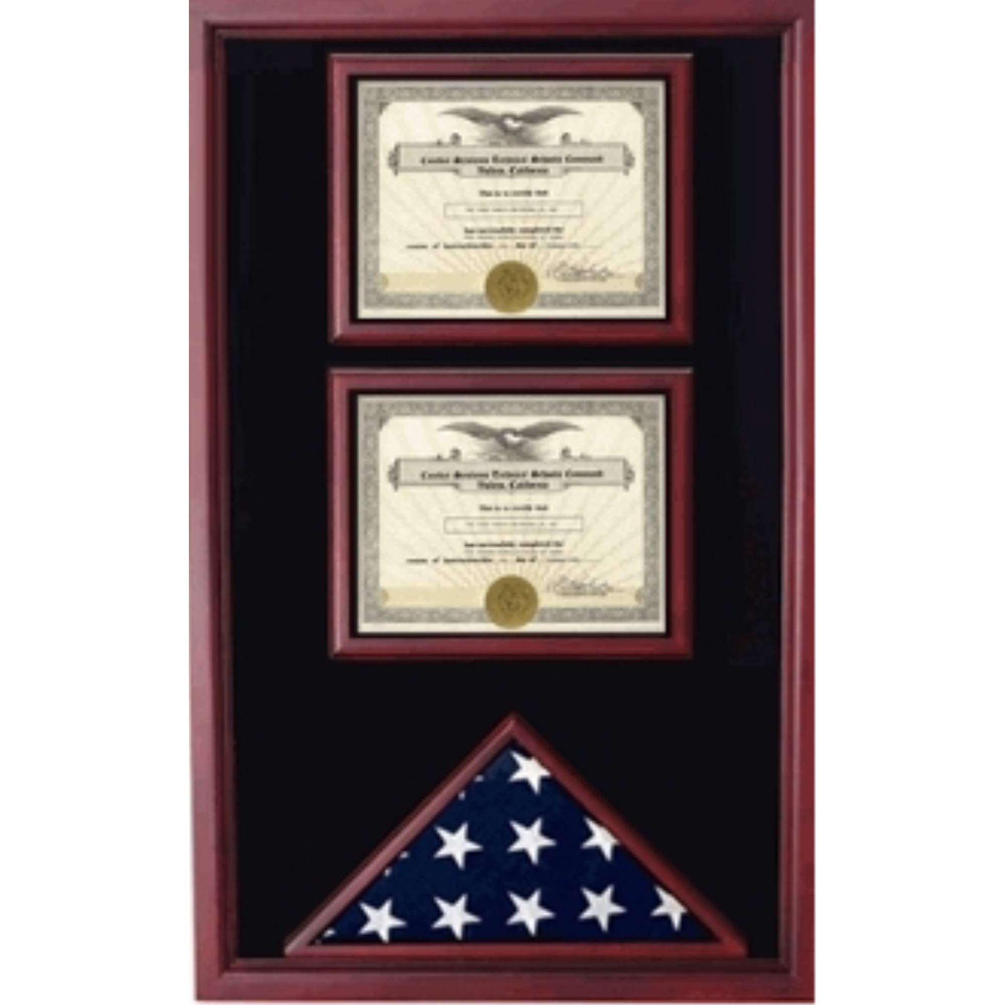 First Sergeant Display Case for Military Flags & Memorabilia - Perfect for Home, Office, or Military Ceremonies