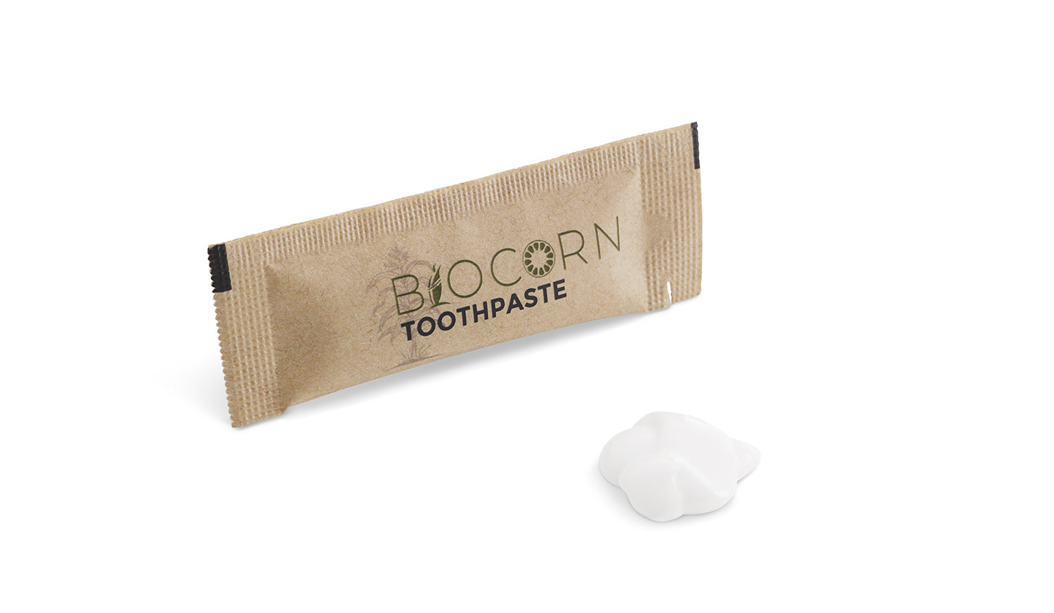 (250/1000 Pack) BIOCORN 5g Travel Size Toothpaste in Eco-Friendly Kraft Paper Bags - Perfect for Camping, Hotels, Air Travel & On-the-Go Oral Care