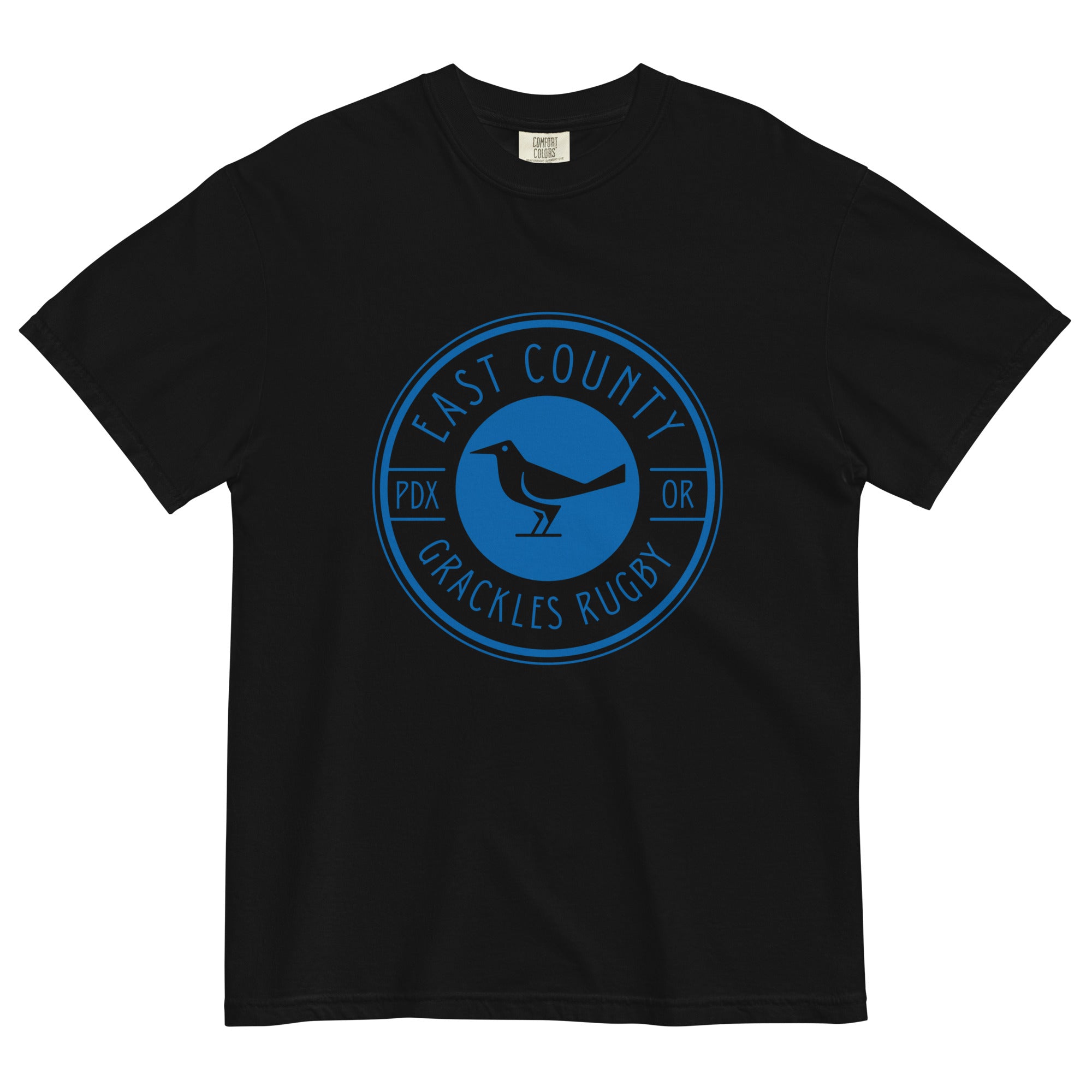 East Co. Grackles Garment Dyed T-Shirt for Men - Vintage Washed Cotton Tee - Casual Streetwear for Everyday Wear & Urban Outfits