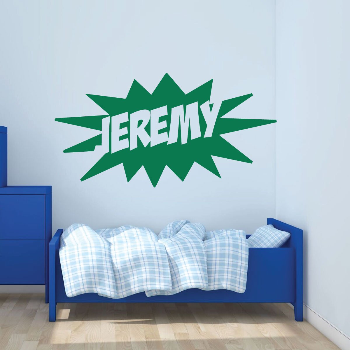 Personalized Super Hero Wall Decal for Boys - Custom Vinyl Sticker for Bedroom, Playroom & Nursery Decor - Perfect for Kids' Room Makeover & Superhero Themed Parties