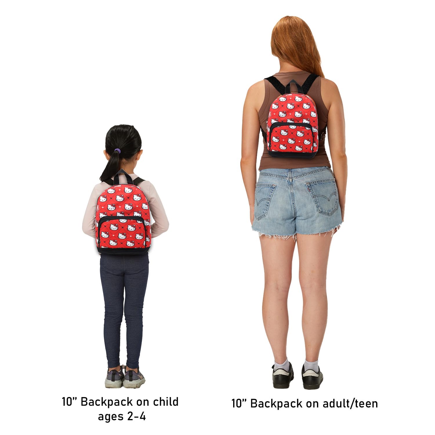 Hello Kitty Backpack for Girls & Toddlers - Cute Preschool Backpack with Mini Backpack & Stickers Set - Perfect for School, Daycare & Travel Accessories | Fast Forward New York