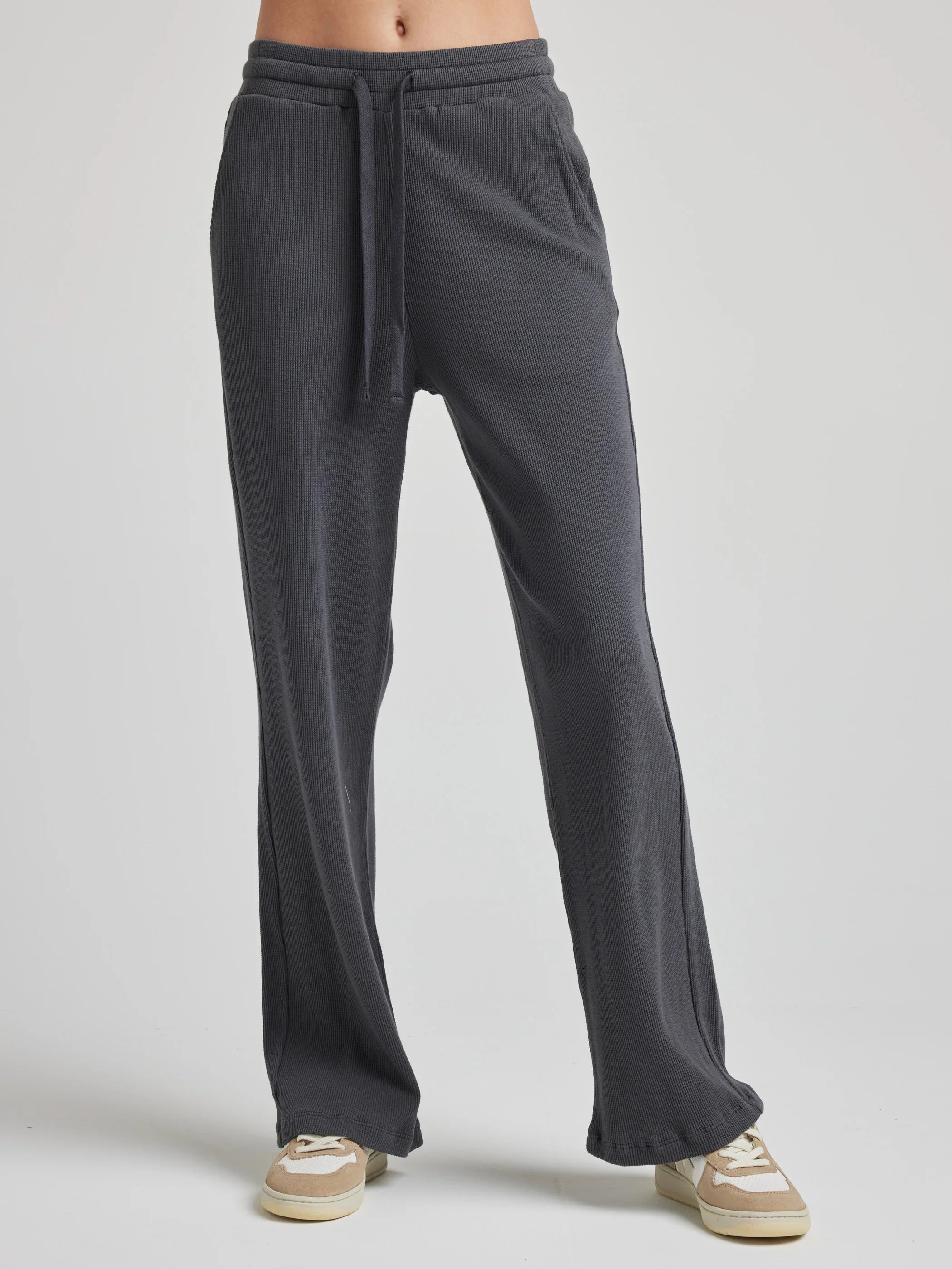 Men's Comfortable Drawstring Pants in Charcoal - Perfect for Lounge, Yoga, and Casual Wear