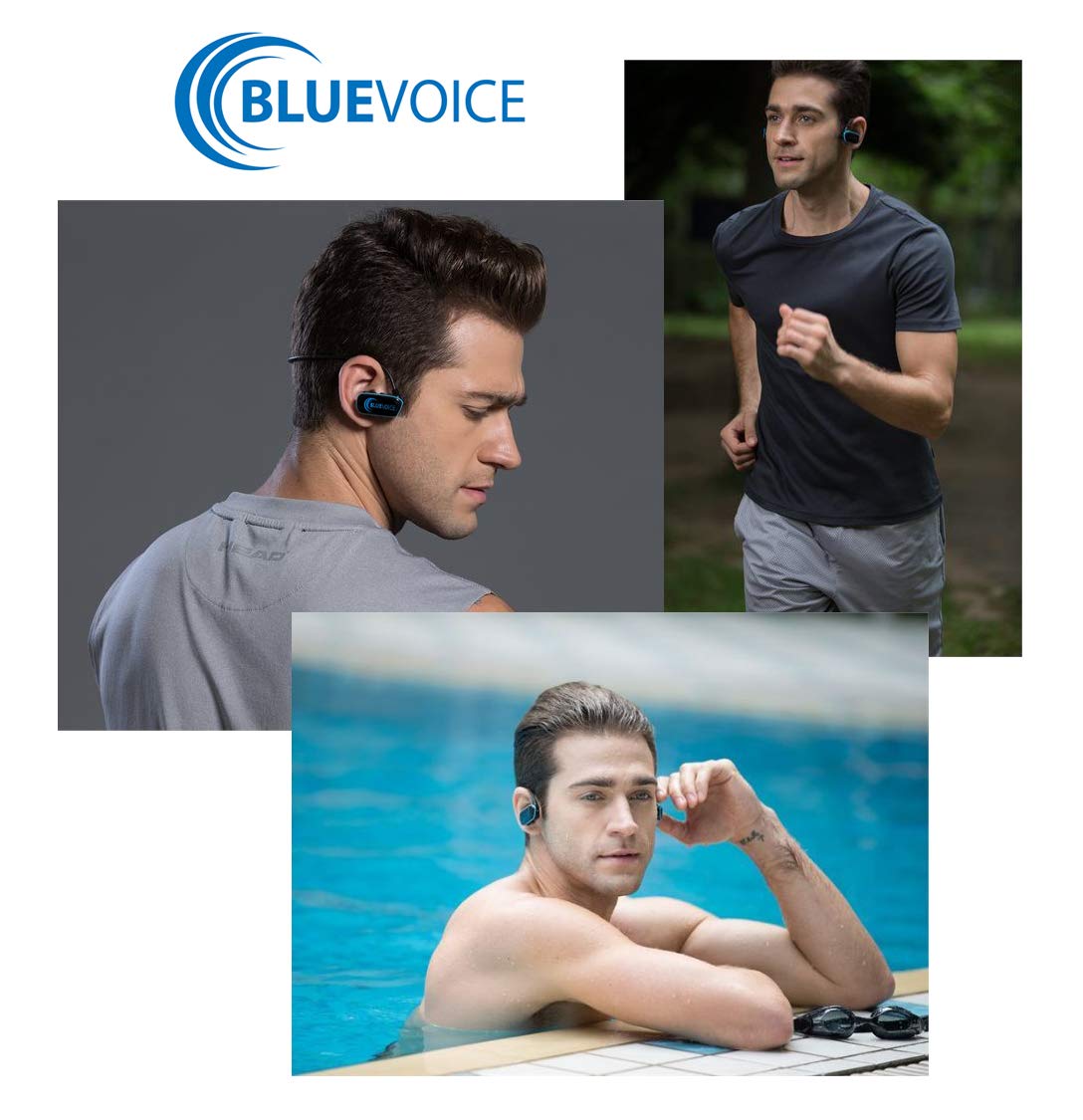 Waterproof MP3 Player with 8GB Memory - IPX8 Swim Headphones for Swimming, Running & Gym - USB Rechargeable Underwater Earbuds (Black) | Perfect for Pool Workouts, Open Water Swimming & Fitness Training