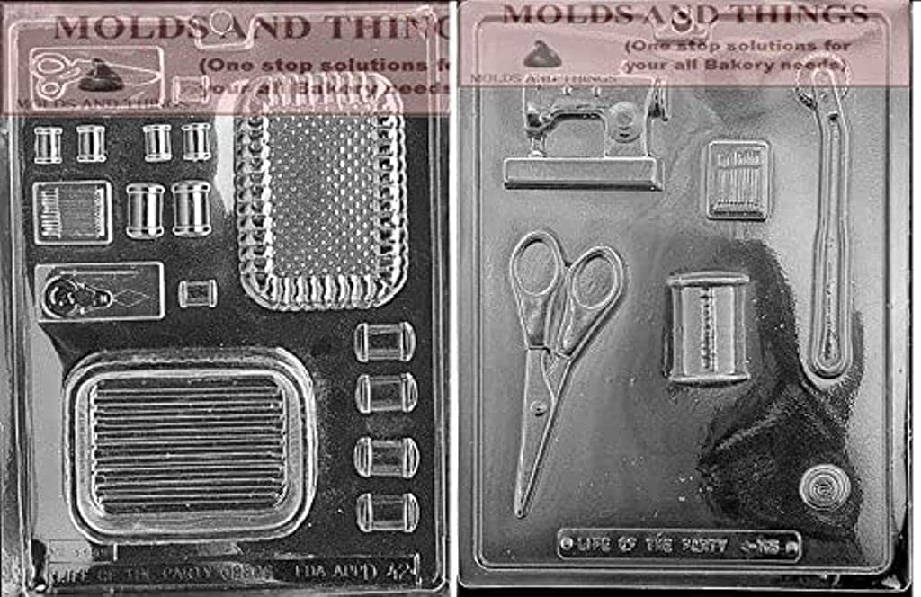 Sewing Kit Chocolate Candy Mold - DIY Chocolate Making Tool with Instructions for Baking, Gifts & Party Favors
