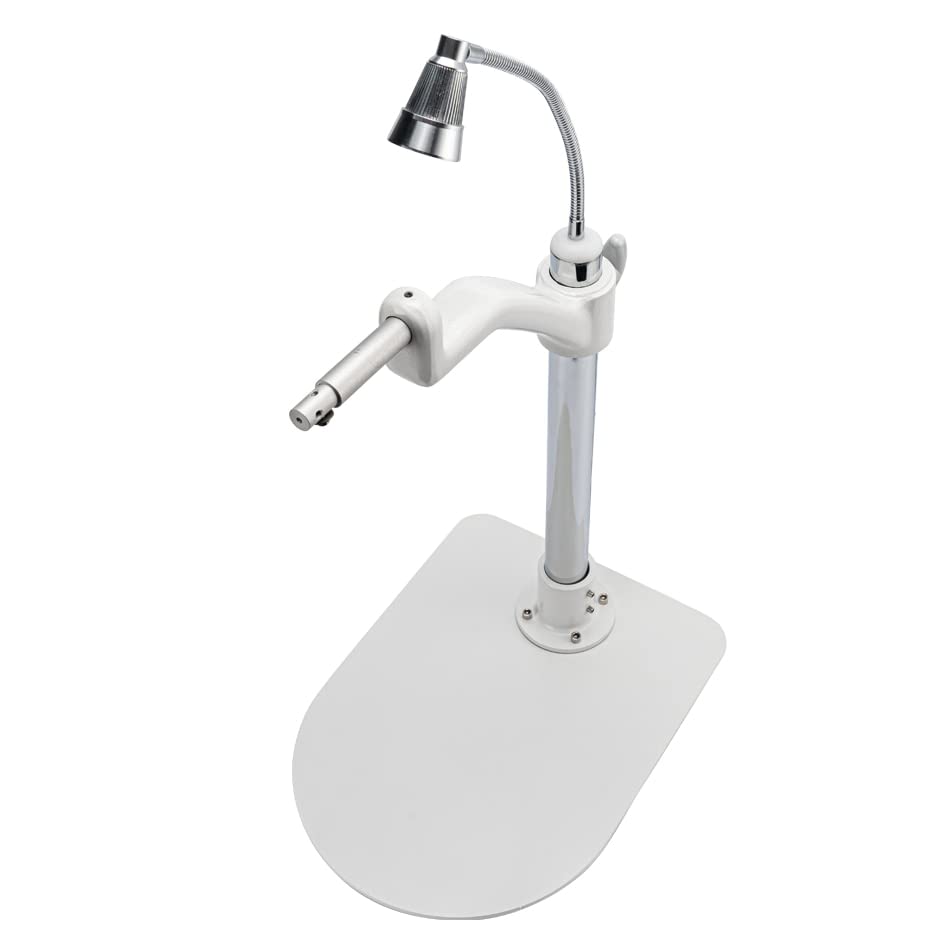 Black Ophthalmic Phoropter Arm Bracket Table Stand with Adjustable Top Lamp - Vision Tester Support for Eye Exams, Optometry Clinics & Desktop Use