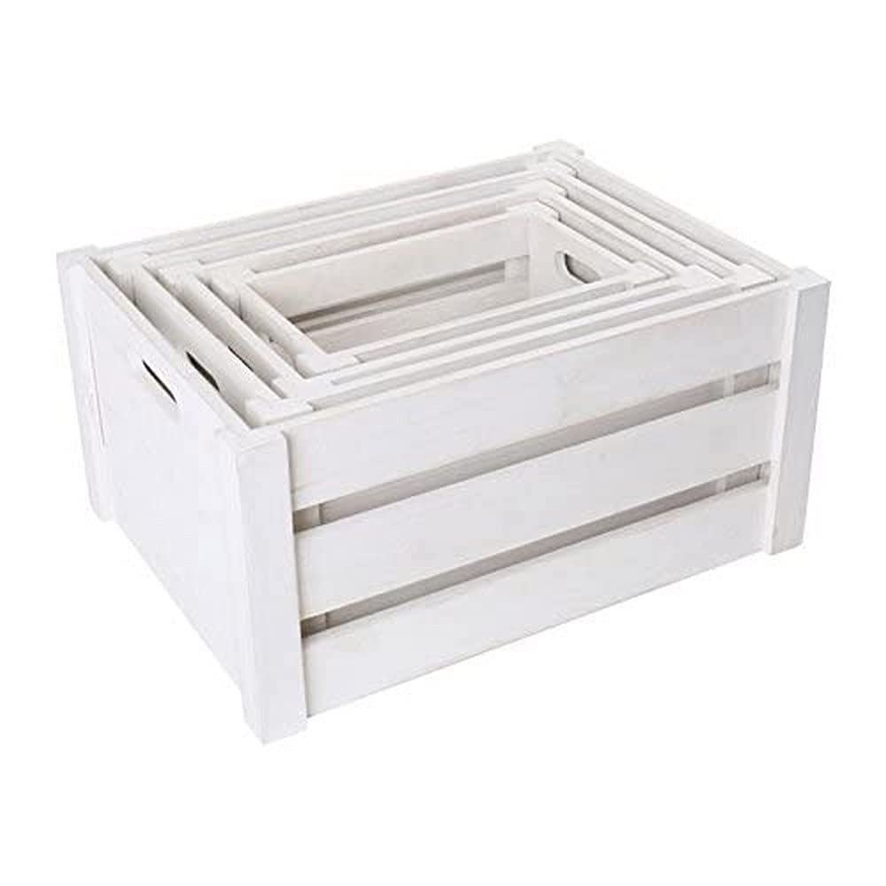 White Legler Wooden Toy Storage Box for Kids - Organize Playroom, Nursery & Bedroom with Stylish Children's Furniture