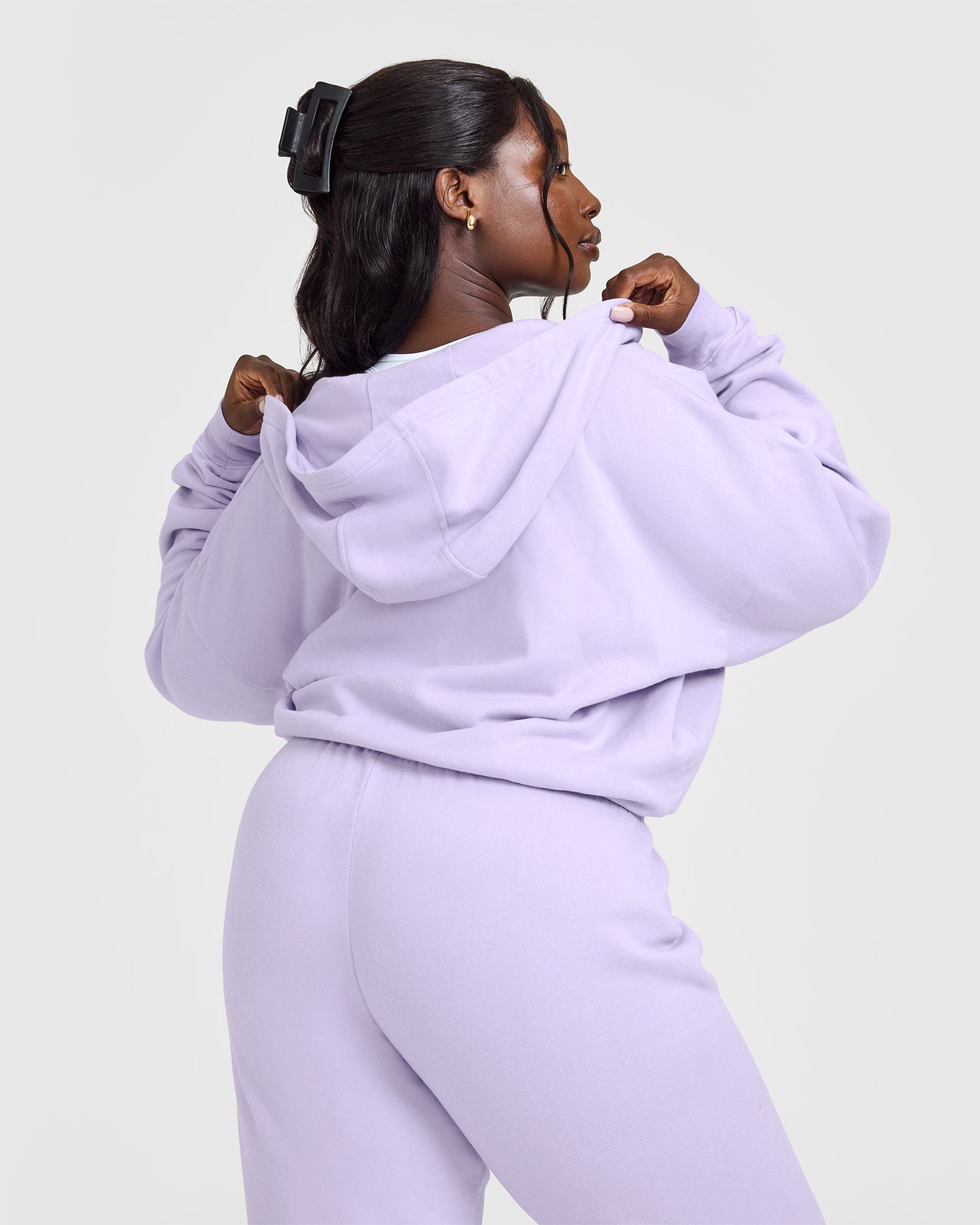 Mid Weight Zip Through Hoodie for Men & Women - Soft Lavender Purple Pullover with Front Pockets | Perfect for Gym, Running, Hiking & Casual Wear