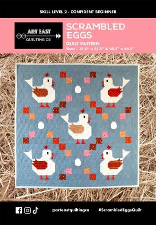 Art East Quilting Co. Scrambled Eggs Quilt Pattern - DIY Quilting Kit for Beginners, Home Decor & Craft Projects - Perfect for Bedding, Wall Hangings & Gift Giving