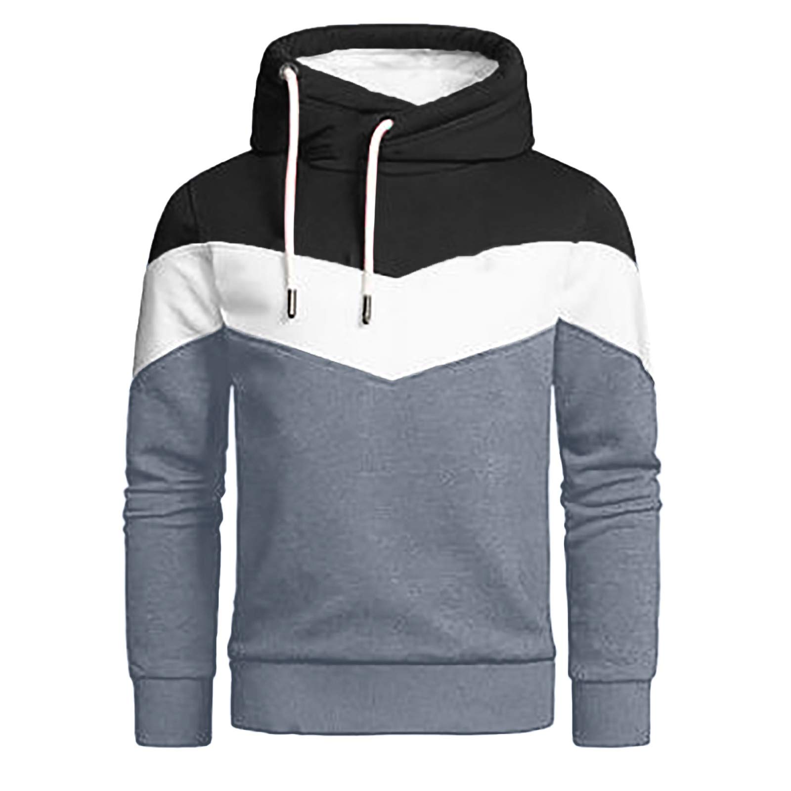Men's Hooded Jogging Suit - Spliced Sweatshirt & Sweatpants Set for Sports, Gym, Running & Casual Wear - Comfortable Fitness Outfit for Workouts & Leisure