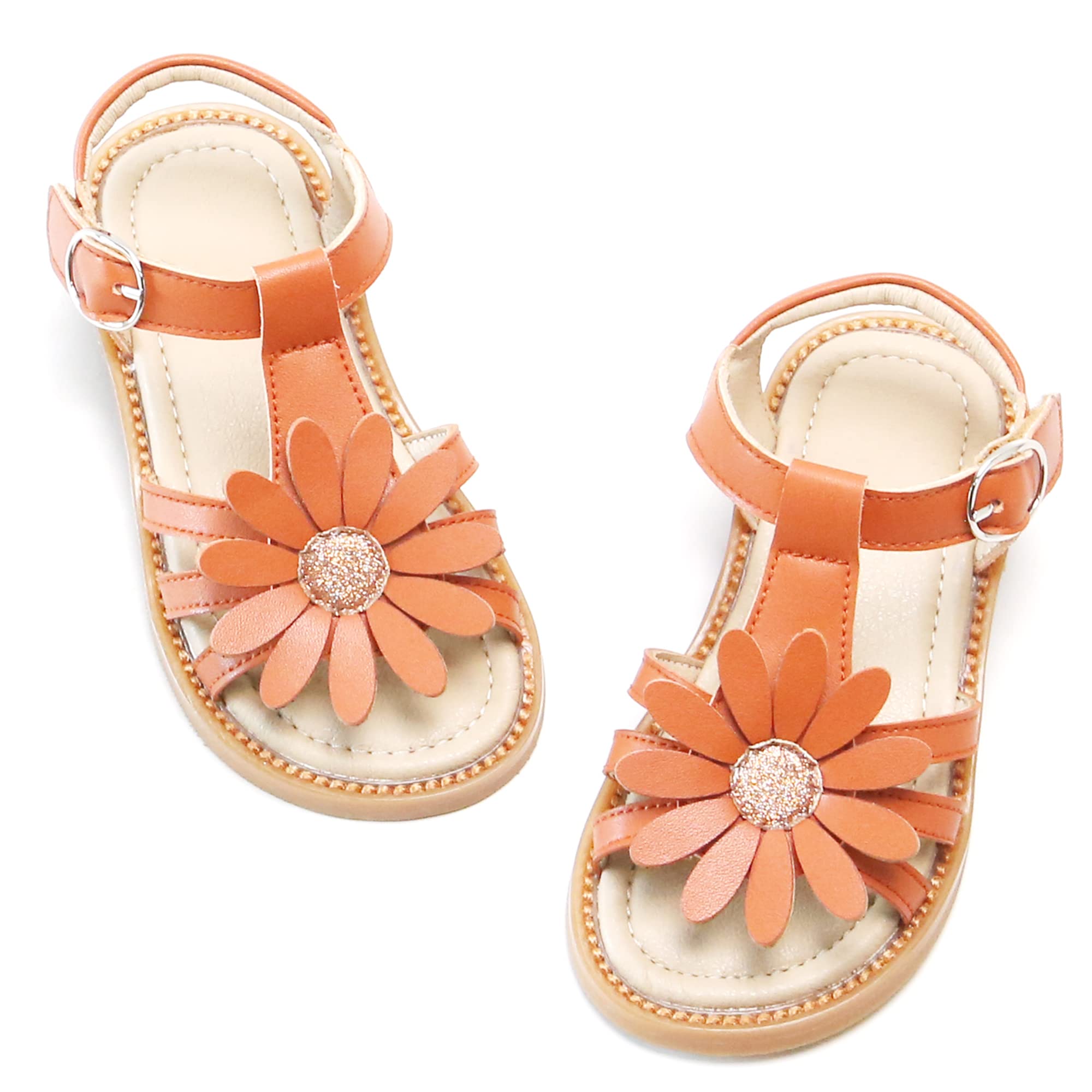 **Kiderence Toddler Girl Sandals - Open Toe Summer Sandals for Little Girls - Comfortable & Stylish for Beach, Park & Playtime**