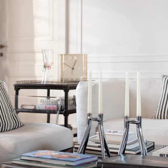 Kartell Abbracciaio Candle Holders Set of 4 - Philippe Starck & Abroise Maggiar Design - Glossy Gold Modern Home Decor - Perfect for Dining Table Centerpiece, Wedding Decor, and Luxury Gift