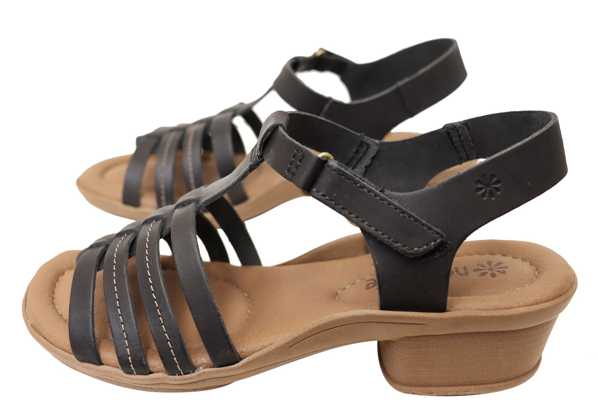 Jaslyn Women's Brazilian Comfortable Leather Low Heel Sandals - New Stylish Casual Summer Shoes for Beach, Vacation & Everyday Wear