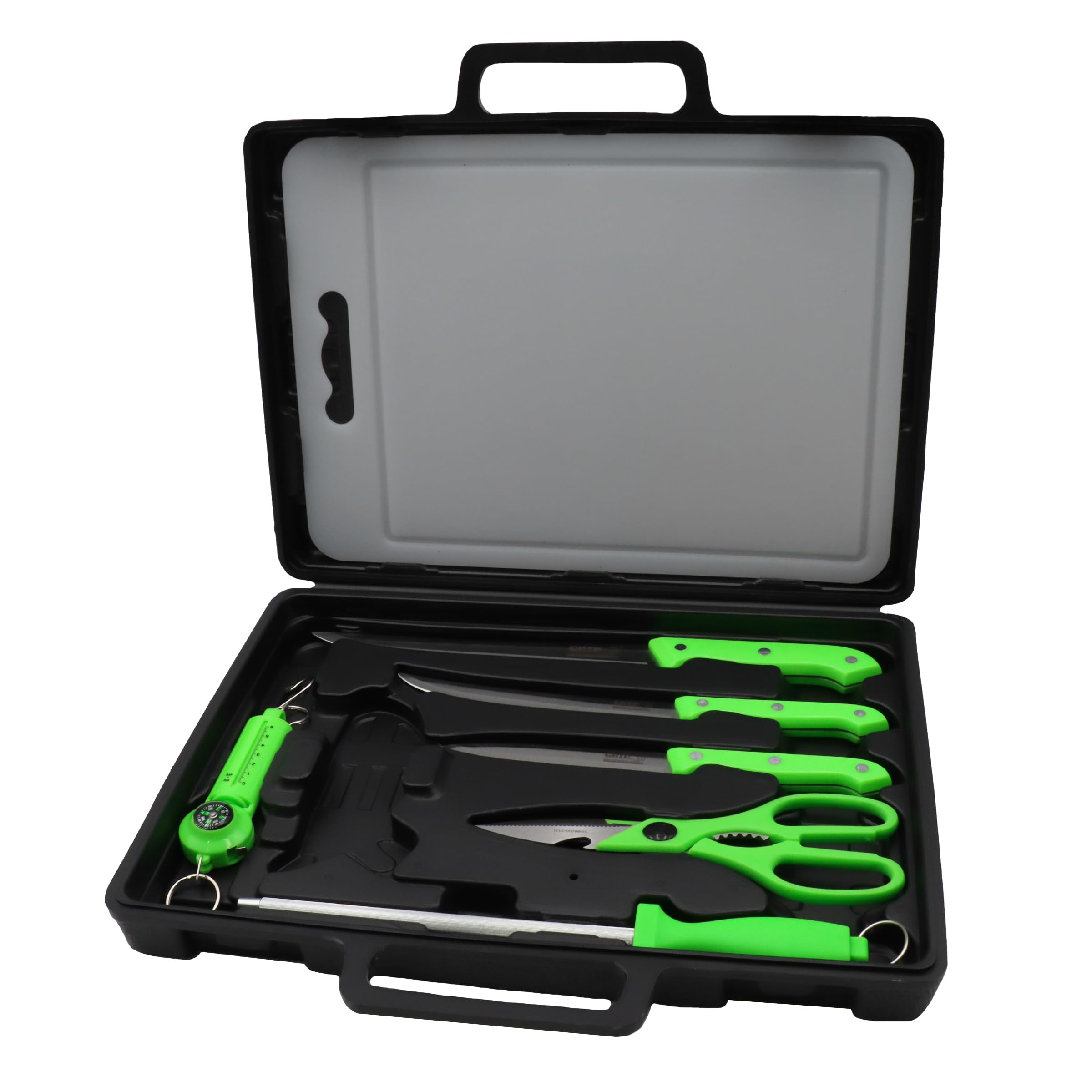 Grip 8 pc Fisherman & Field Dressing Tool Kit - Cleaning, Prep, Scaling, Hunting Essentials for Outdoor Adventures and Camping