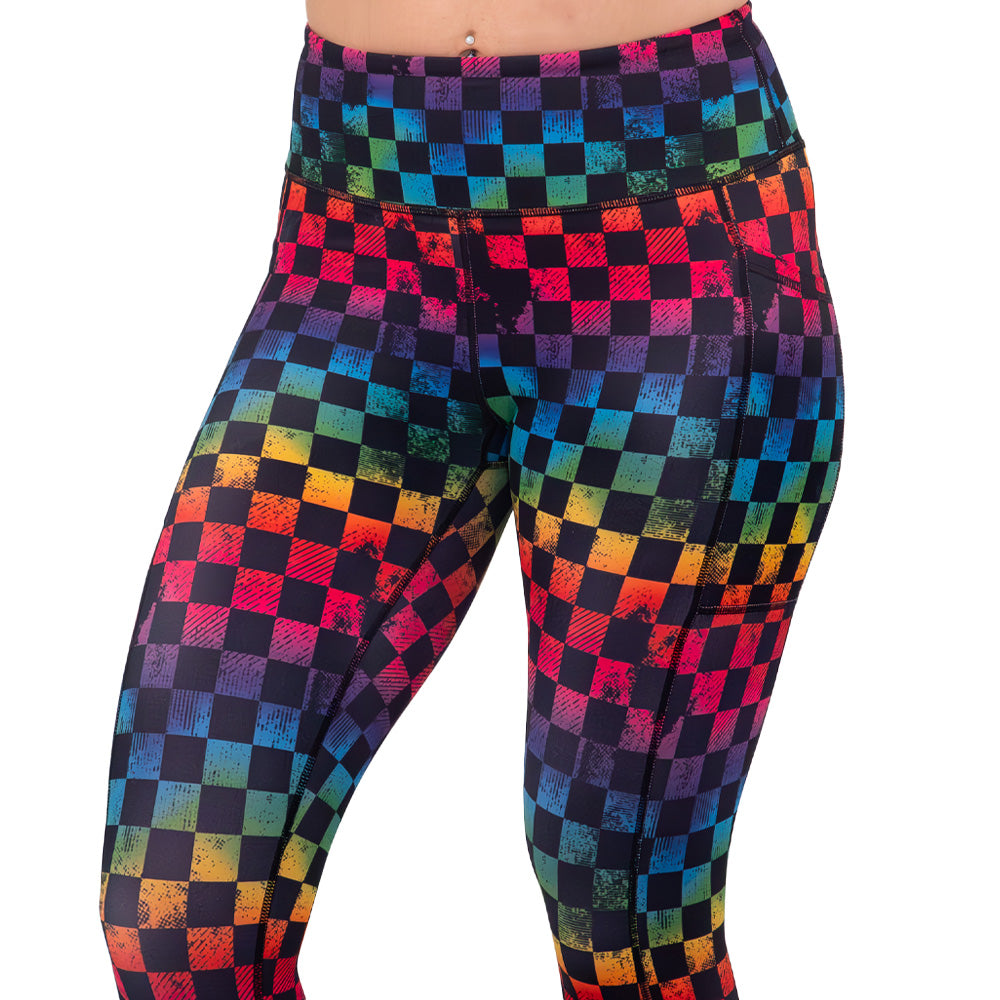 Prismatic Leggings for Women - High Waisted Yoga Pants with Colorful Geometric Patterns | Perfect for Yoga, Gym, Running & Everyday Wear