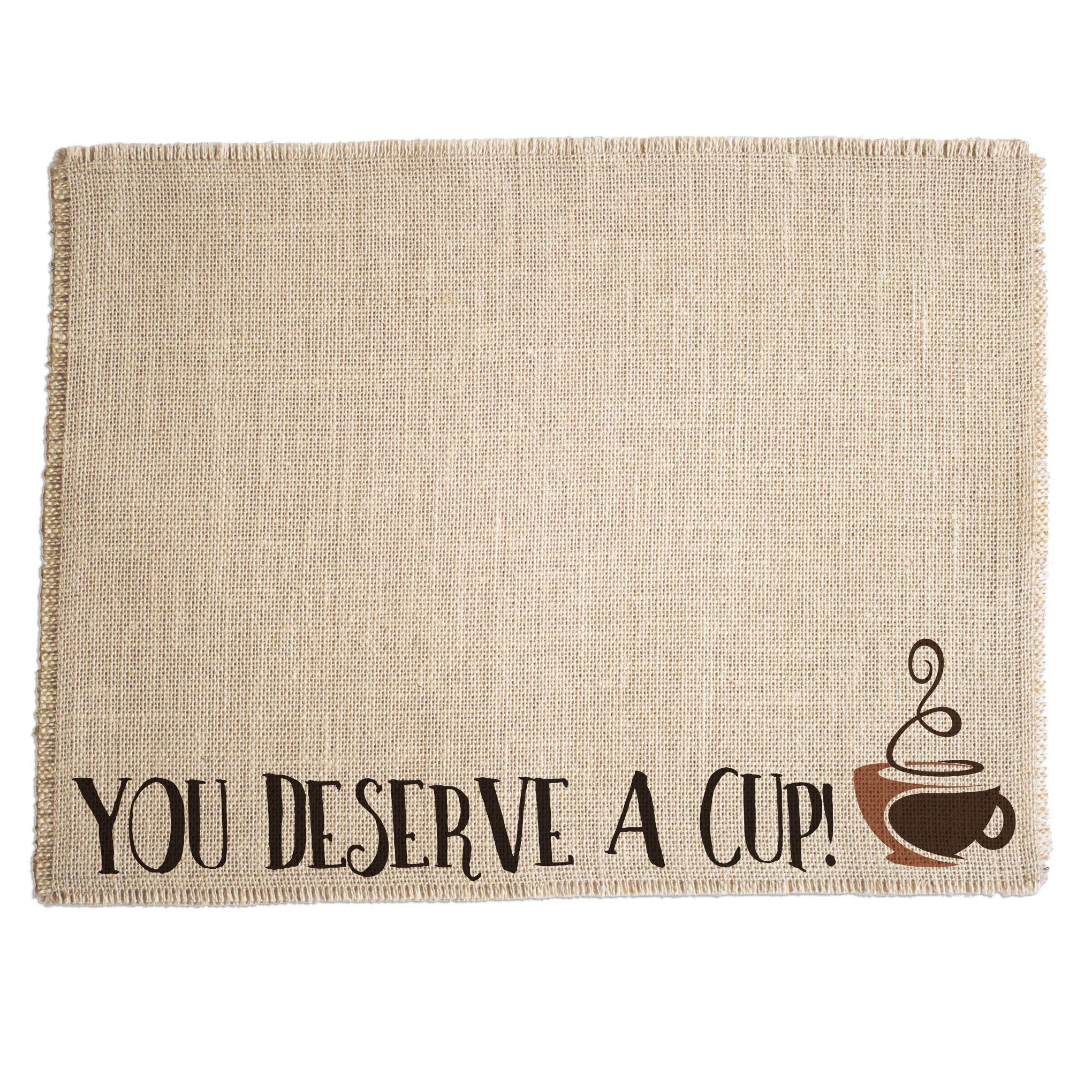 Premium Coffee Maker Mat for Espresso Machines & Drip Coffee Makers - Absorbent Burlap Coffee Bar Placemat - USA Made Coffee Station Accessories - Perfect for Home Kitchens, Office Break Rooms & Coffee Shops