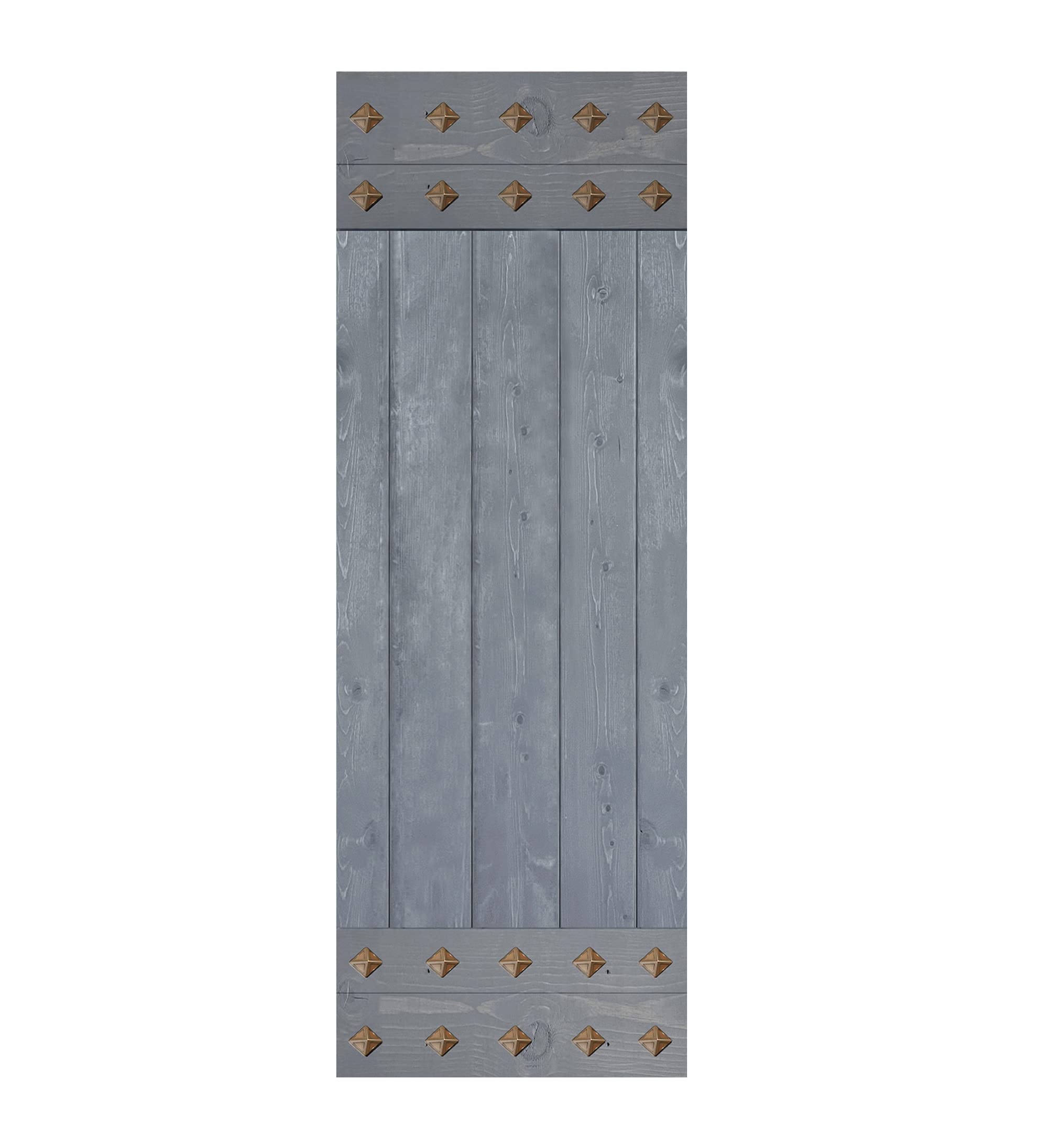 30in x 84in DIY Sliding Barn Door - Mid-Century Modern Knotty Pine Wood Interior Door Slab - Easy Assembly (Hardware Not Included) - Dark Gray - Perfect for Bedrooms, Closets & Farmhouse Style Homes