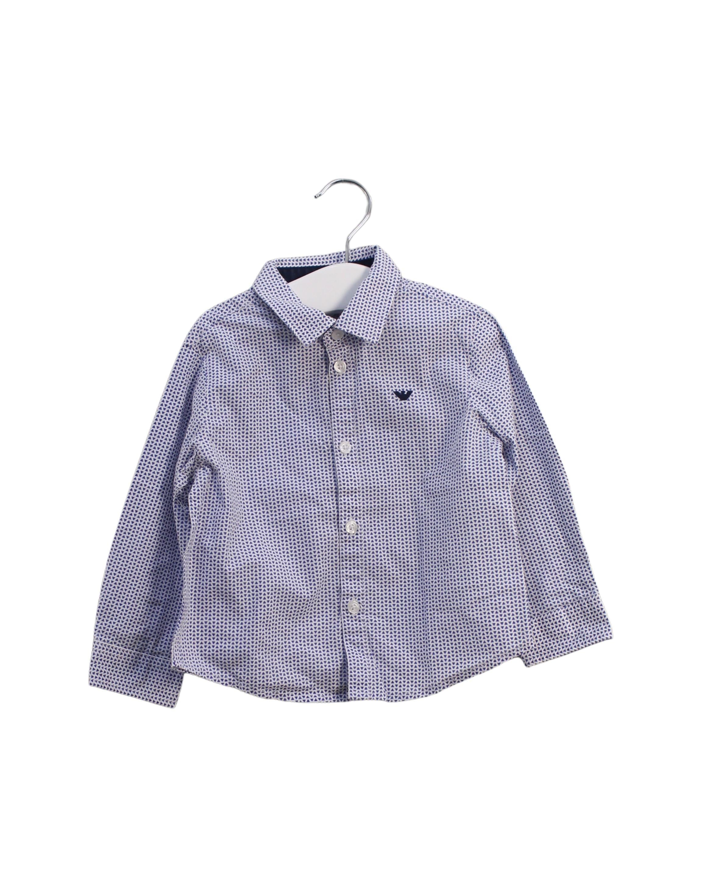 Armani Baby Boys' Short Sleeve Shirt 12 Months - Premium Cotton Dress Shirt for Special Occasions & Family Photos