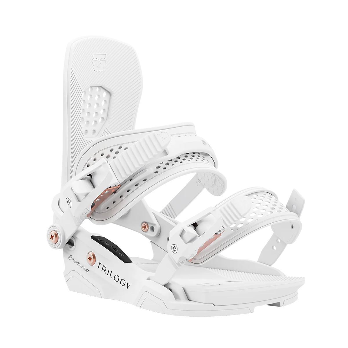 Union Women's 2025 Trilogy Snowboard Bindings - White | All-Mountain Freestyle Snowboard Bindings for Women | Perfect for Park, Powder & All-Mountain Riding