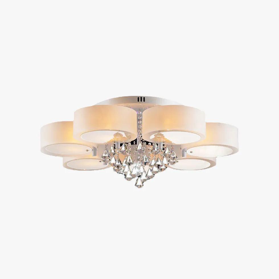 Round Petal LED Flush Mount Ceiling Light - Modern Dimmable Lighting Fixture for Bedroom, Living Room & Kitchen | Energy-Efficient Home Decor
