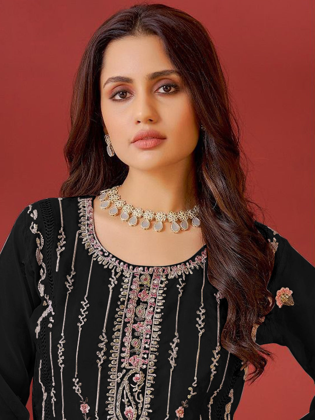 Elegant Black Party Wear Pant Suit with Designer Embroidery - Formal Evening Outfits for Women, Perfect for Weddings, Galas & Special Occasions