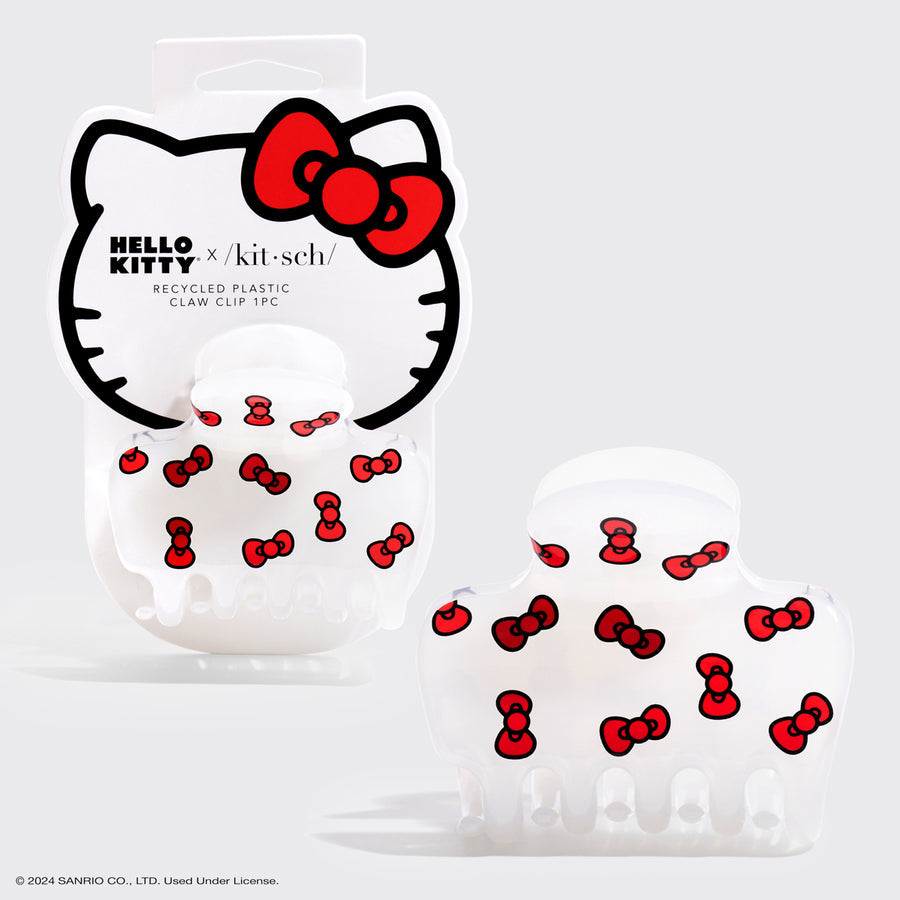 Hello Kitty Recycled Plastic Hair Claw Clip with Bow | Eco-Friendly Hair Accessories for Women & Girls | Perfect for School, Work & Everyday Styling