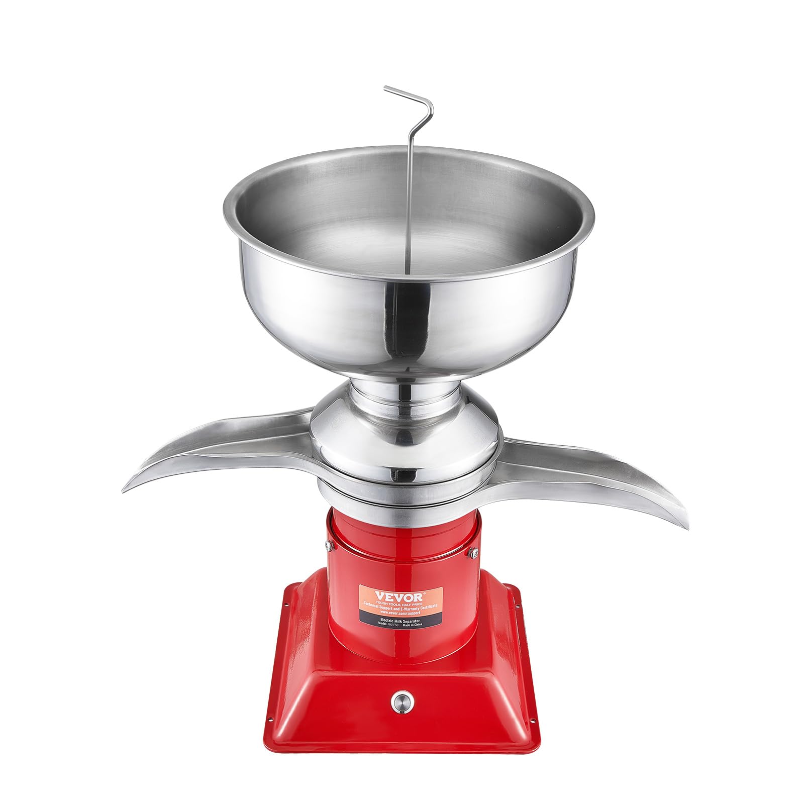 VEVOR 304 Stainless Steel Electric Cream Separator - 100L/H High Speed Centrifuge for Goat Milk & Dairy Processing (10500 RPM, Red) | Perfect for Farm Fresh Milk, Cheese Making & Home Dairy Production