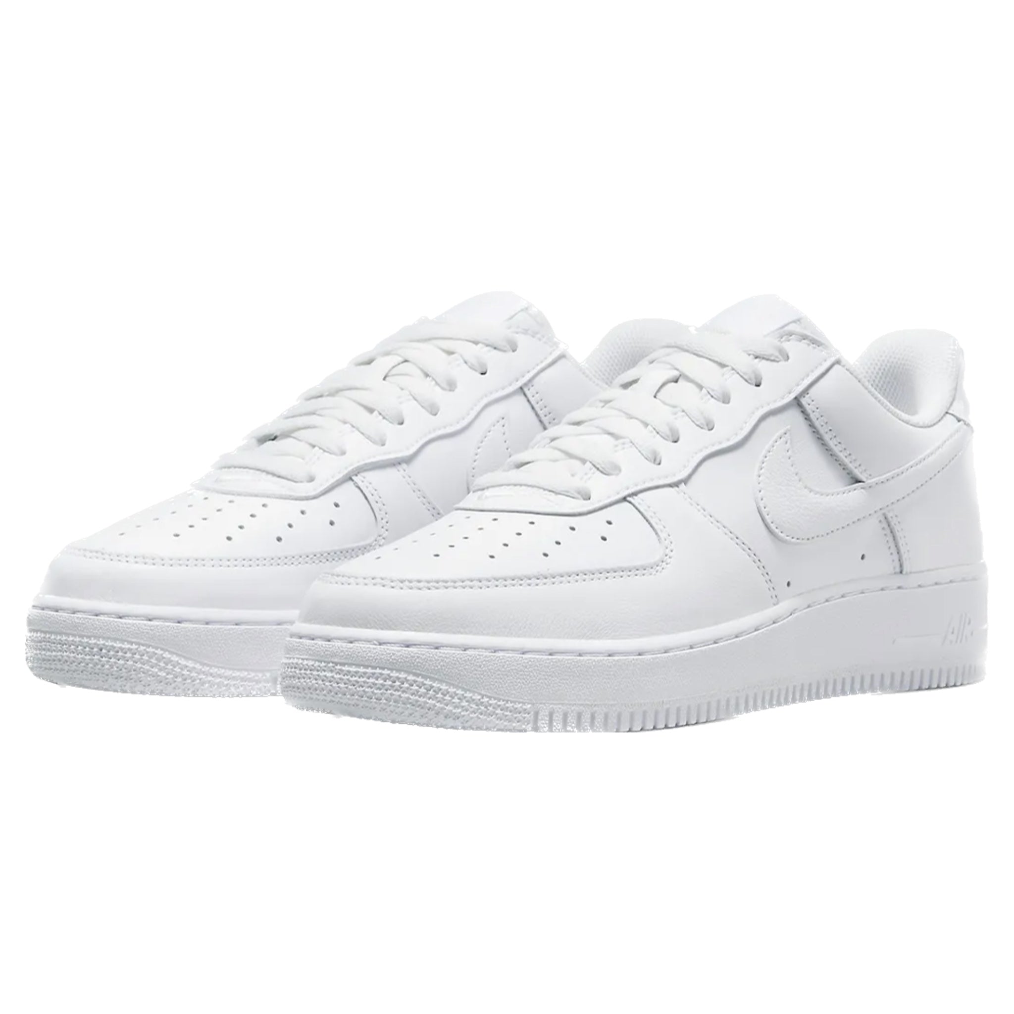 Nike Air Force 1 '07 Low Triple White Metallic Gold Sneakers - Men's Basketball Shoes for Casual Wear & Street Style Fashion