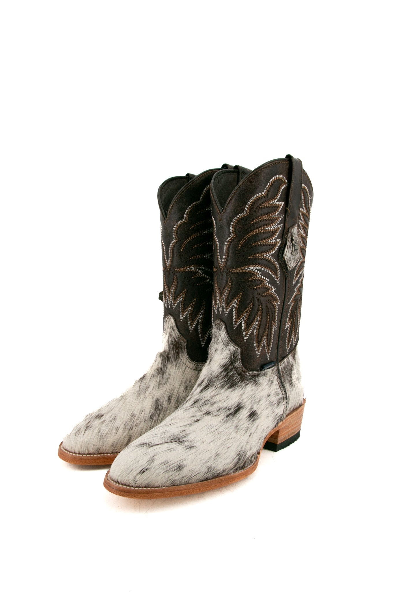 Men's Cowhide Cowboy Boots - Round Toe, Size 6, Western Style (Perfect for Rodeo, Country Dancing & Casual Wear)