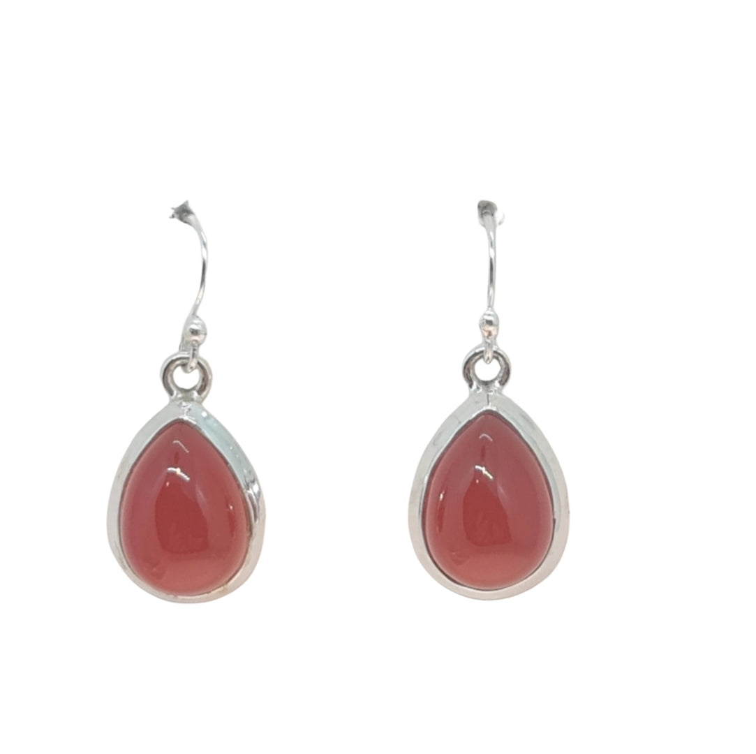 Natural Carnelian Stone Drop Earrings for Women - Elegant Tear Drop Dangle Jewelry for Parties, Weddings & Special Occasions