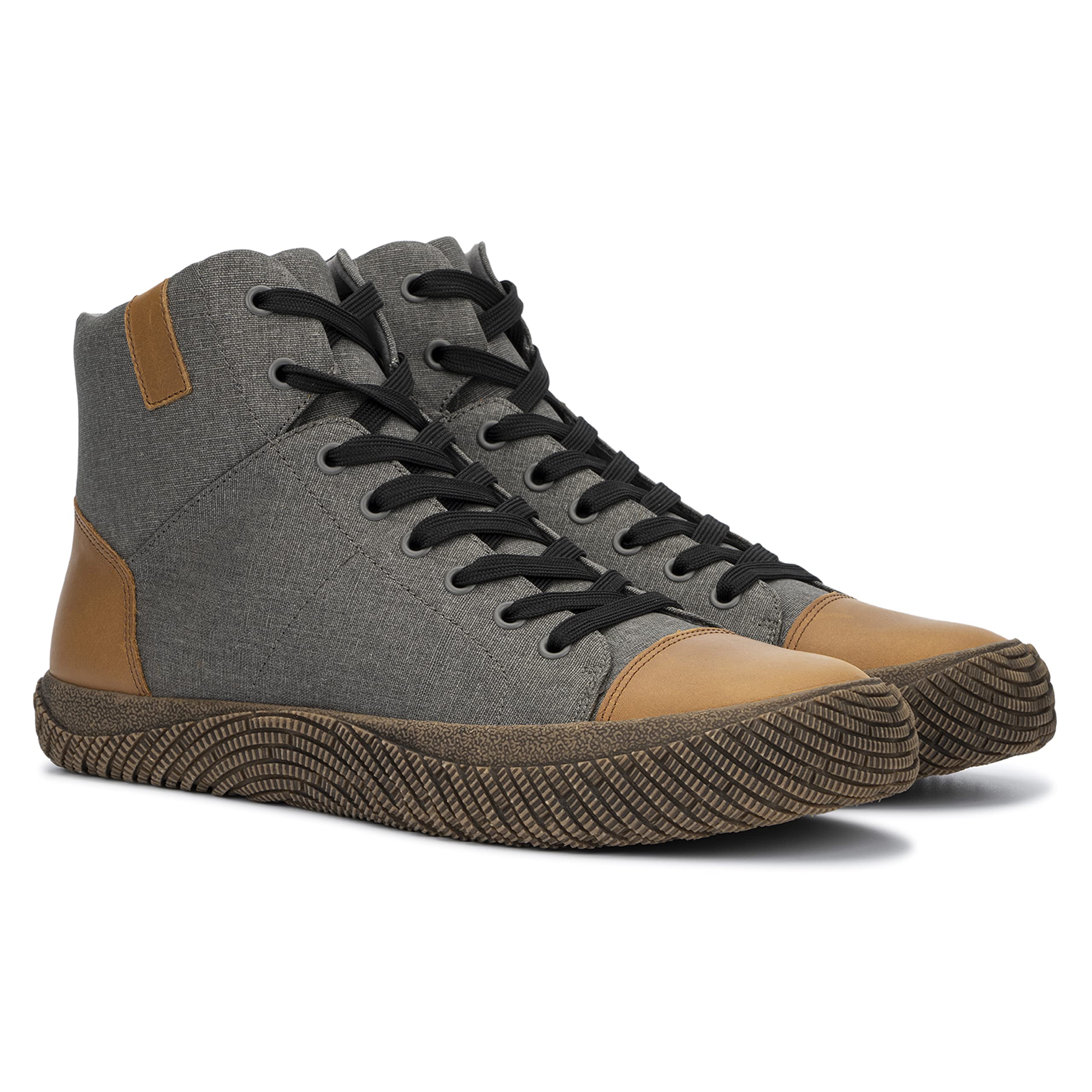 Hybrid Green Label 2.0 Men's High-Top Sneakers - Athletic Casual Shoes for Work, Outdoor Hiking, Walking, Tennis & Gym - Round Toe Rubber Outsole - Perfect for School, College & Weightlifting