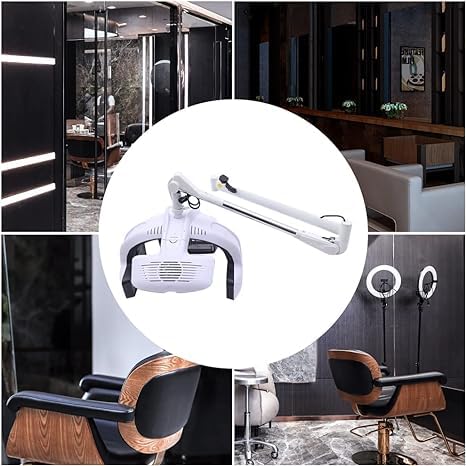 Professional 1250W Wall-Mount Hair Dryer with Infrared Treatment & Timer - Adjustable Salon Hair Color Processor for Styling & Drying - Perfect for Beauty Salons, Spas & Home Use