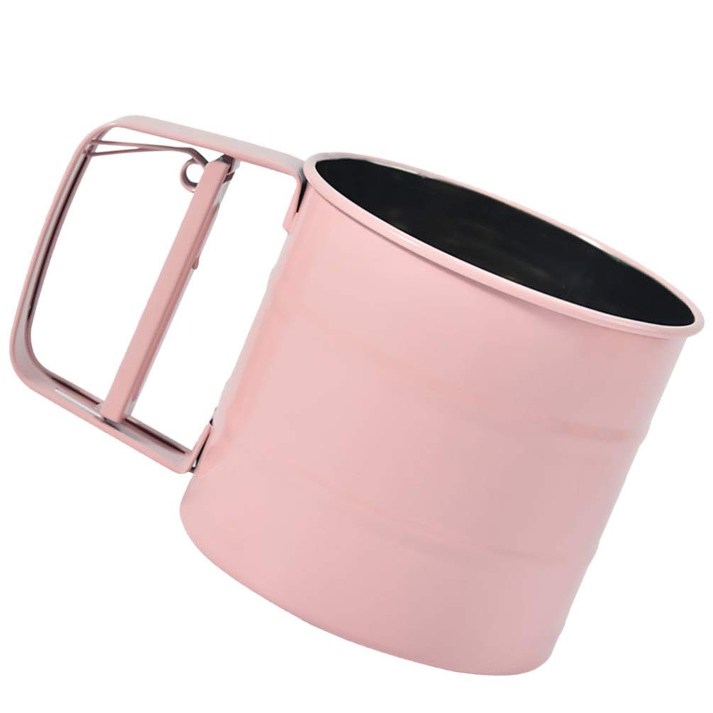 Premium Stainless Steel Hand Crank Flour Sifter - Fine Mesh for Coffee, Icing Sugar & Baking - Perfect for Home Kitchen, Coffee Brewing & Pastry Making