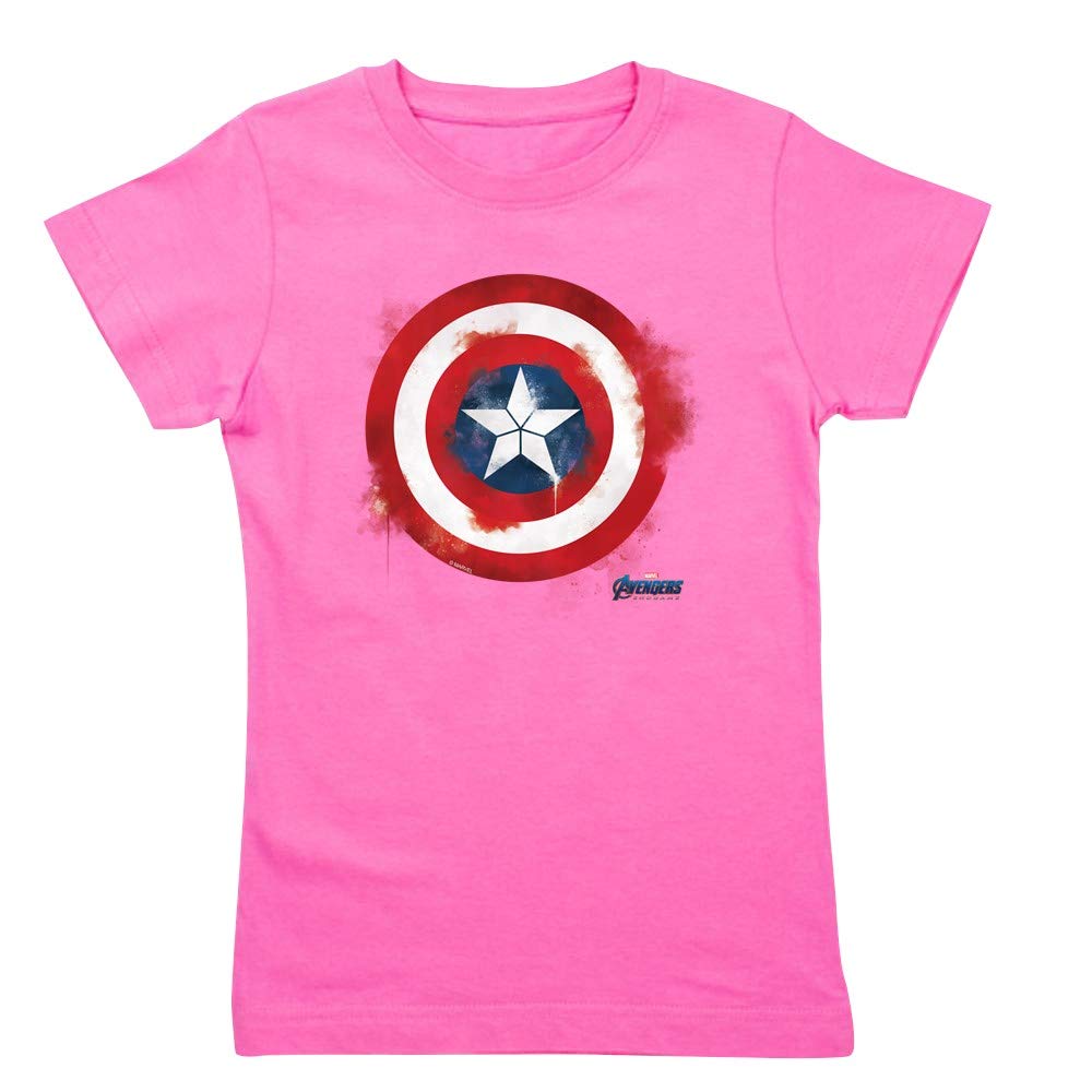 Captain America Girls Slim Fit T-Shirt - Marvel Superhero Tee for Women & Teens - Perfect for Cosplay, Casual Wear & Fan Gifts