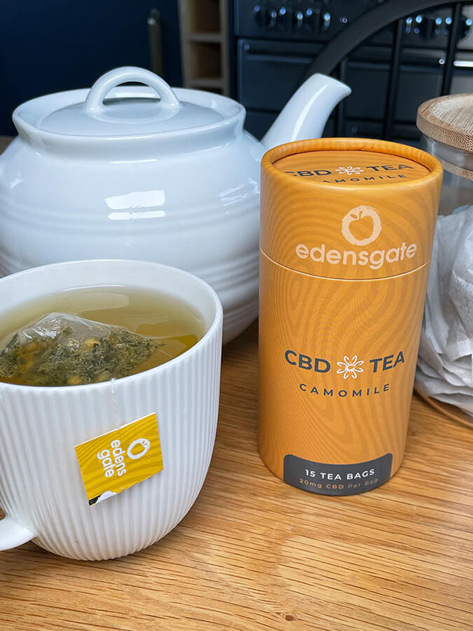 Premium Organic CBD Tea for Relaxation & Stress Relief - Natural Herbal Infusion with Cannabidiol - Perfect for Evening Wind Down & Wellness Routine