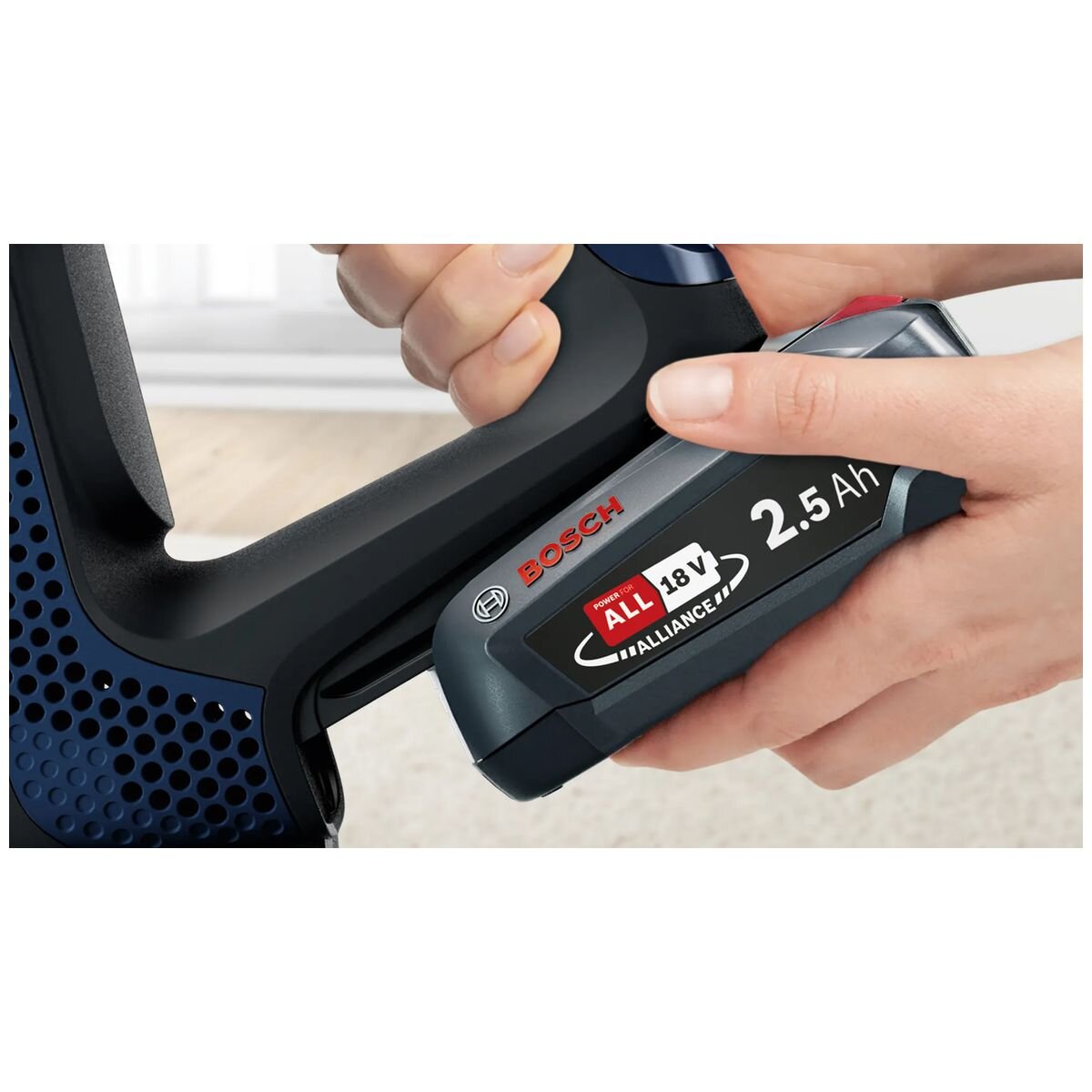 Bosch Series 6 Cordless Hand Stick Vacuum Cleaner - Lightweight, Powerful Suction, 60min Runtime, Moonlight Blue (BCS611AU) - Perfect for Hard Floors, Carpets & Pet Hair Cleaning