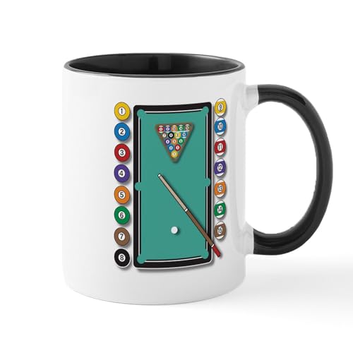 White/Black Inside - Billiards Mugs