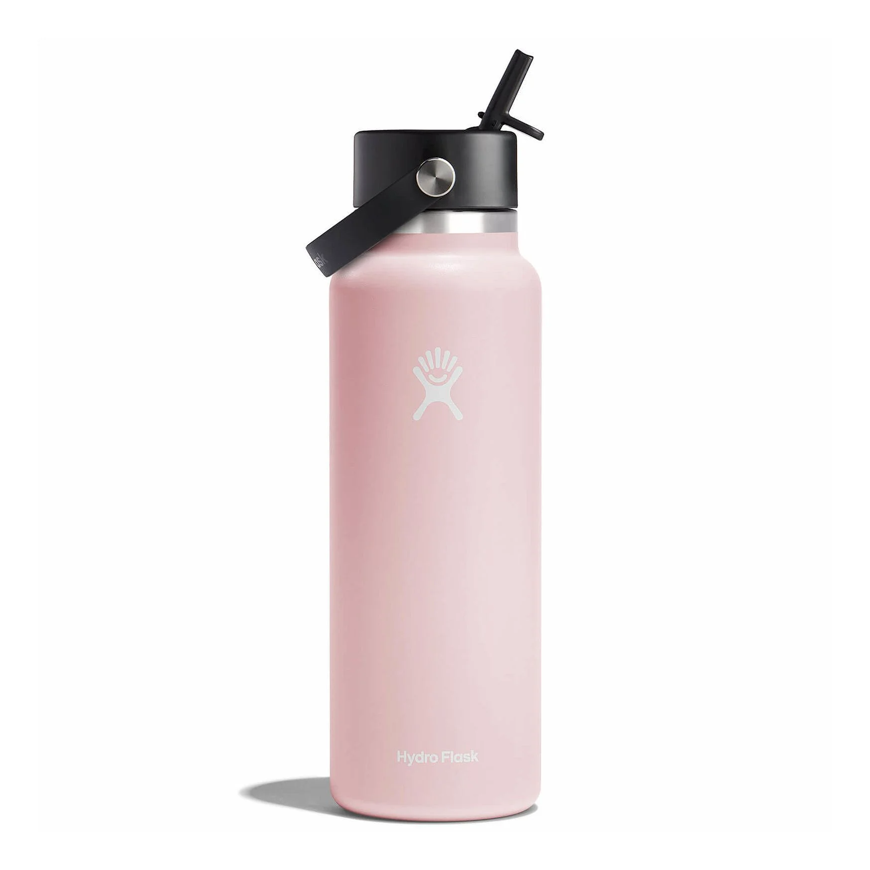 40 oz Wide Mouth Water Bottle with Flex Straw Lid - Insulated Stainless Steel, Leak Proof, for Gym, Hiking & Outdoor Activities