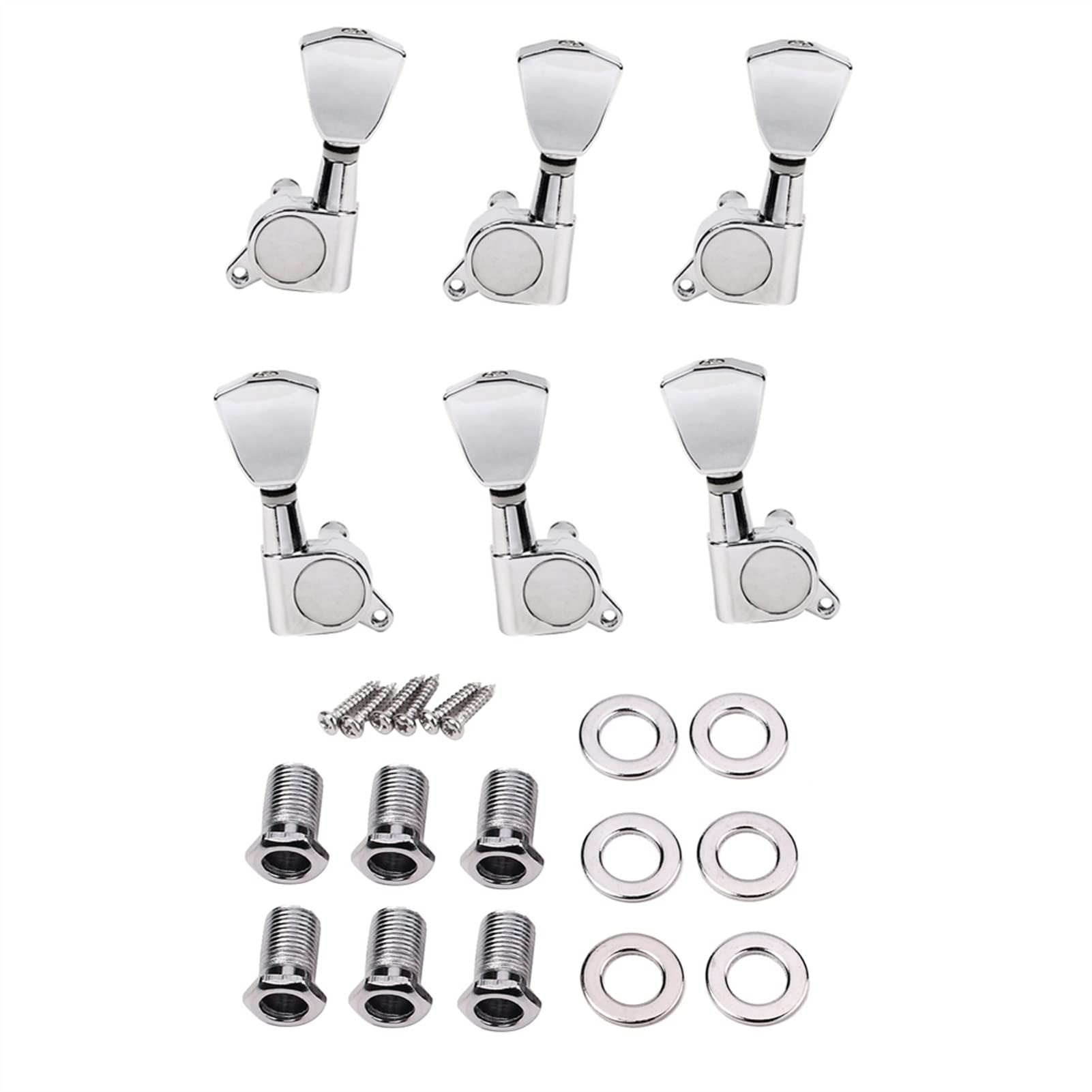 6-Piece 3R 3L Guitar Tuning Pegs Machine Heads - Premium Replacement Tuners for Acoustic & Electric Guitars - Perfect for String Tuning & Guitar Maintenance (Ideal for Musicians, Performers & DIY Guitar Repair)