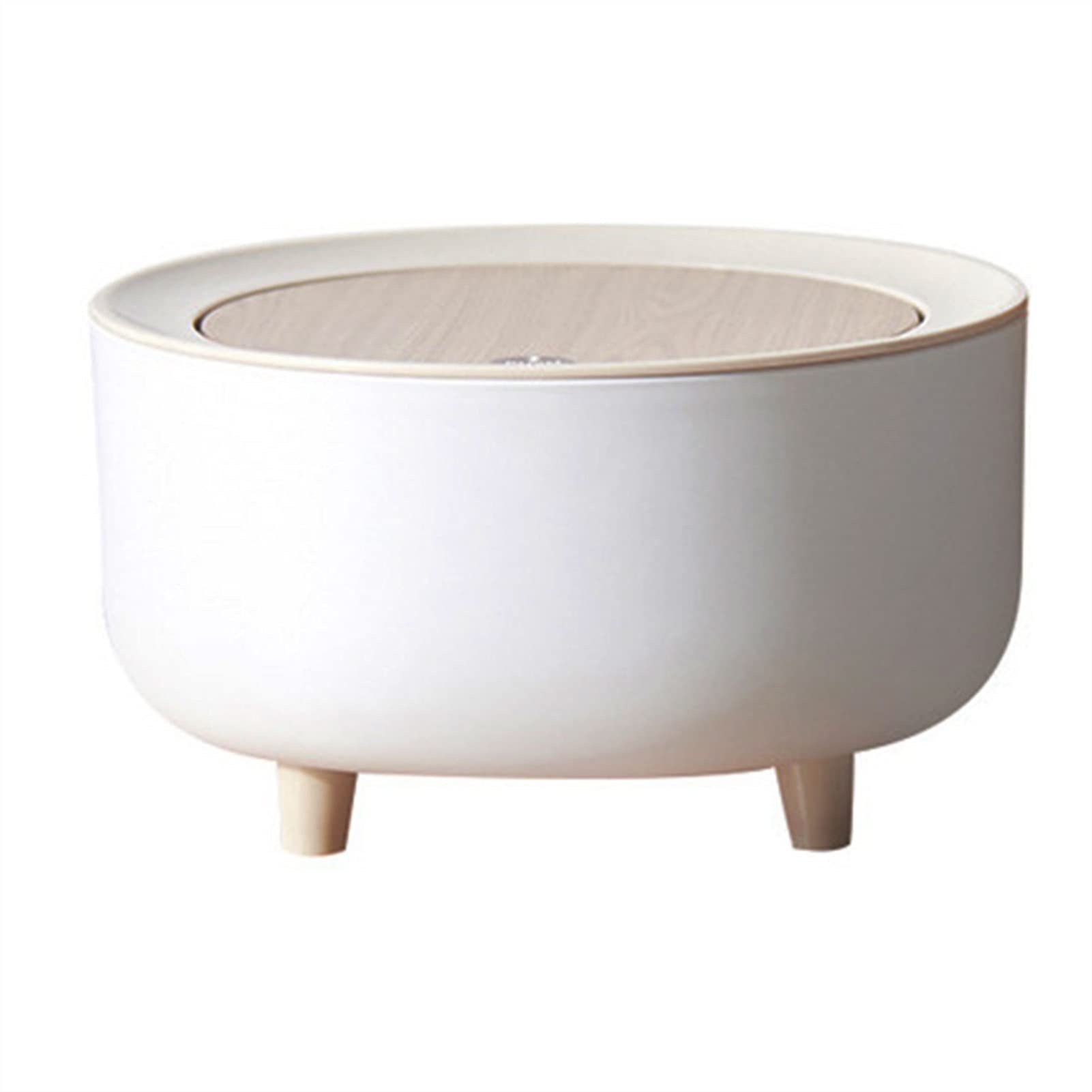 NFEGSIYA Small Waste Bin - Mini Desktop Trash Can, Plastic Garbage Basket for Home, Office, Table - White | Perfect for Bedroom, Bathroom, Study & Workspace Organization