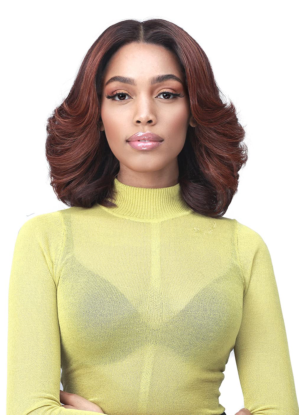 BOBBI BOSS 13x7 HD Lace Bob Curly Synthetic Wig - MLF602 NATALIA, Short Wavy Wig with Baby Hairs, Heat Resistant Glueless Lace Front Wig (TFL350/99J) | Perfect for Daily Wear, Cosplay & Special Occasions