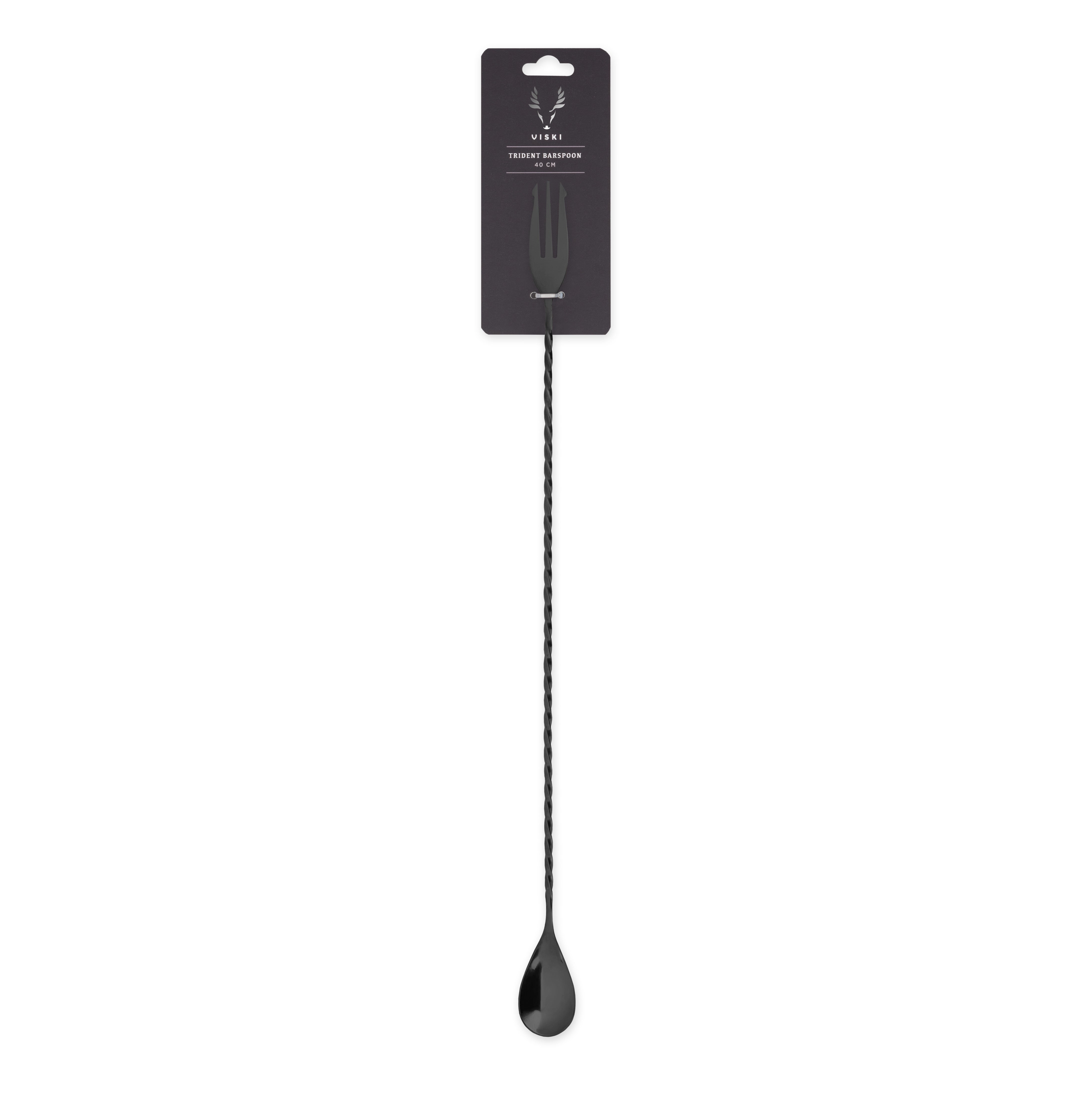 Warren Trident Bar Spoon - Premium Stainless Steel Cocktail Mixing Spoon for Bartenders - Perfect for Mixing, Stirring, and Layering Drinks at Home Bars, Cocktail Parties, and Professional Bartending