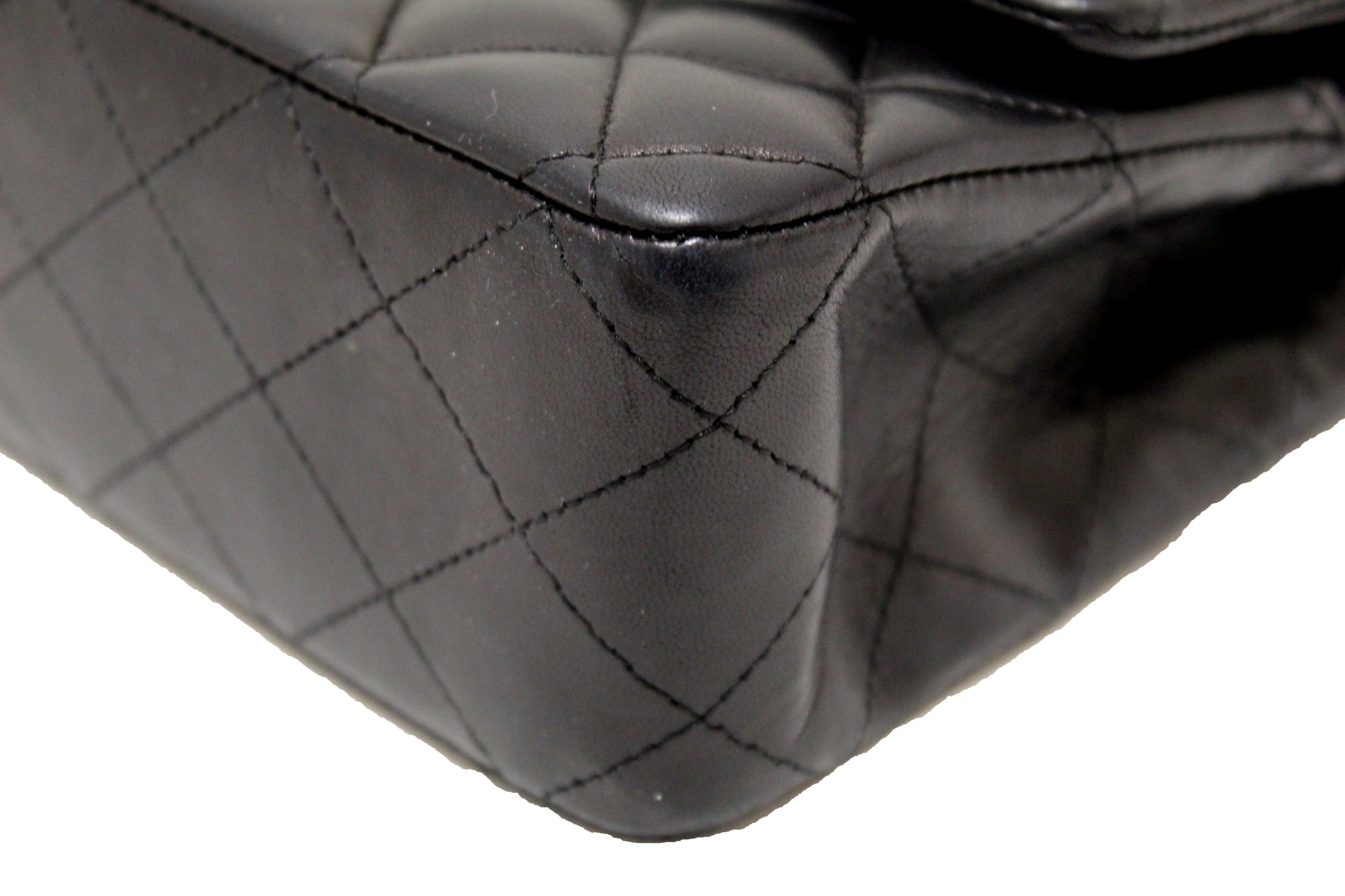 Authentic Chanel Black Quilted Lambskin Leather Classic Medium Double Flap Bag - Luxury Designer Handbag for Women, Perfect for Parties, Weddings & Everyday Elegance