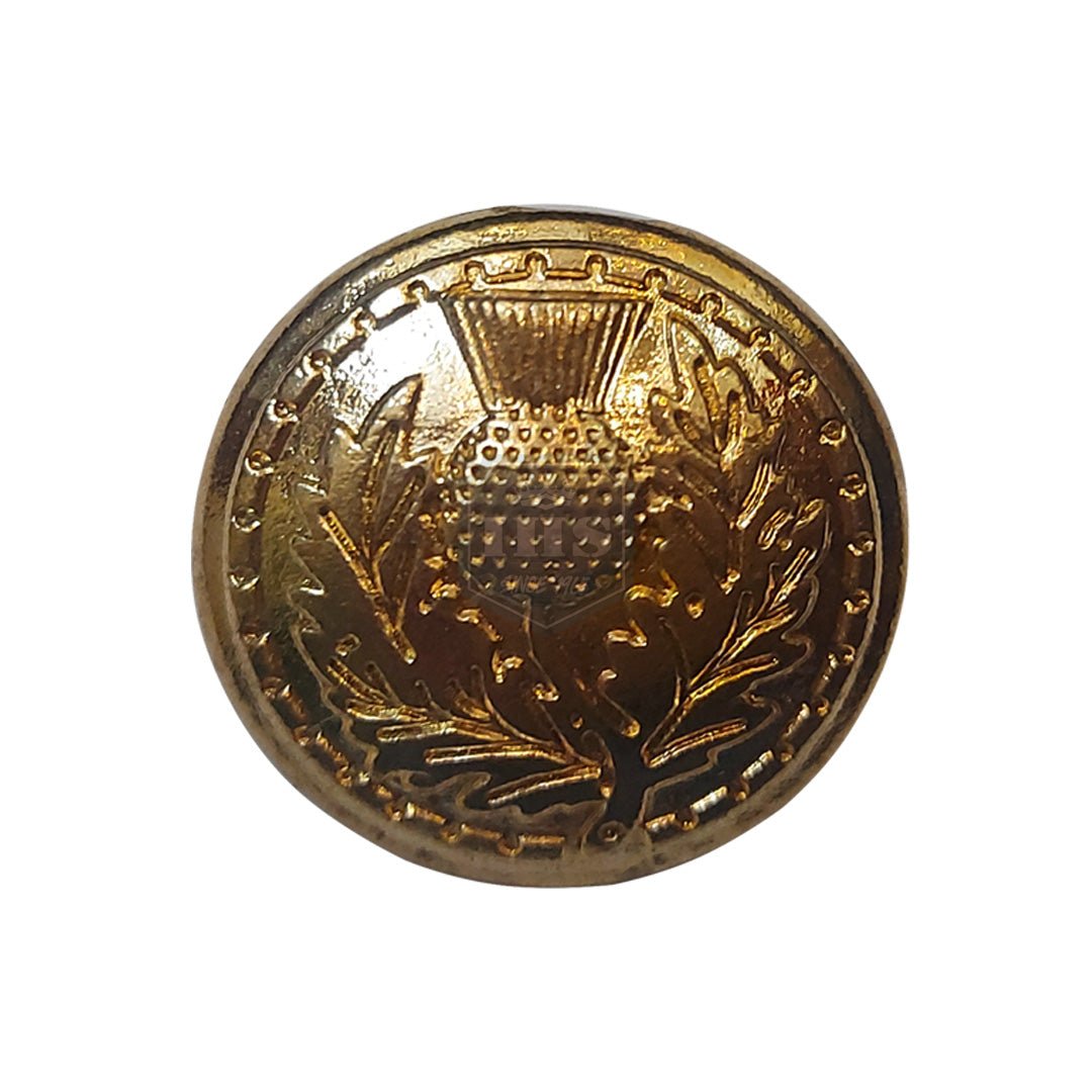 Handmade Scottish Thistle Design Uniform Buttons - Premium Military & School Uniform Accessories for Formal Occasions & Ceremonies