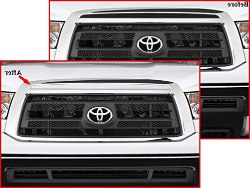 BRIGHTT-QA544783 Stainless Steel Grille Accent for 2007-2009 Toyota Tundra - 1PC Chrome Front Grille Cover for Enhanced Style & Protection | Perfect for Off-Roading, Car Shows & Daily Driving