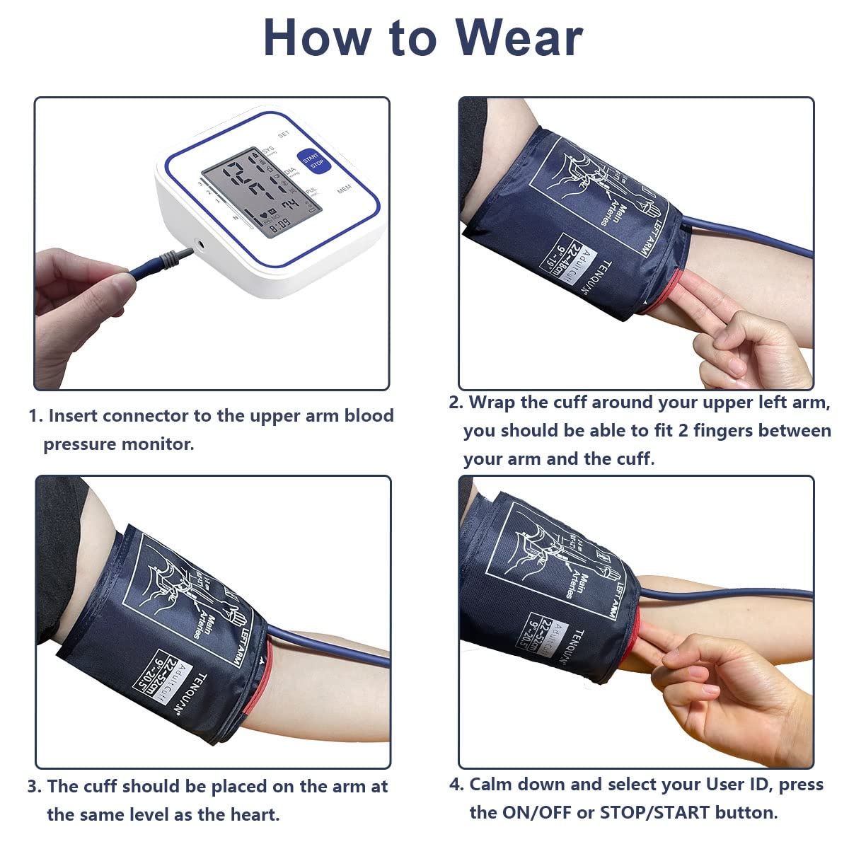 TENQUAN Extra Large Blood Pressure Cuff 9